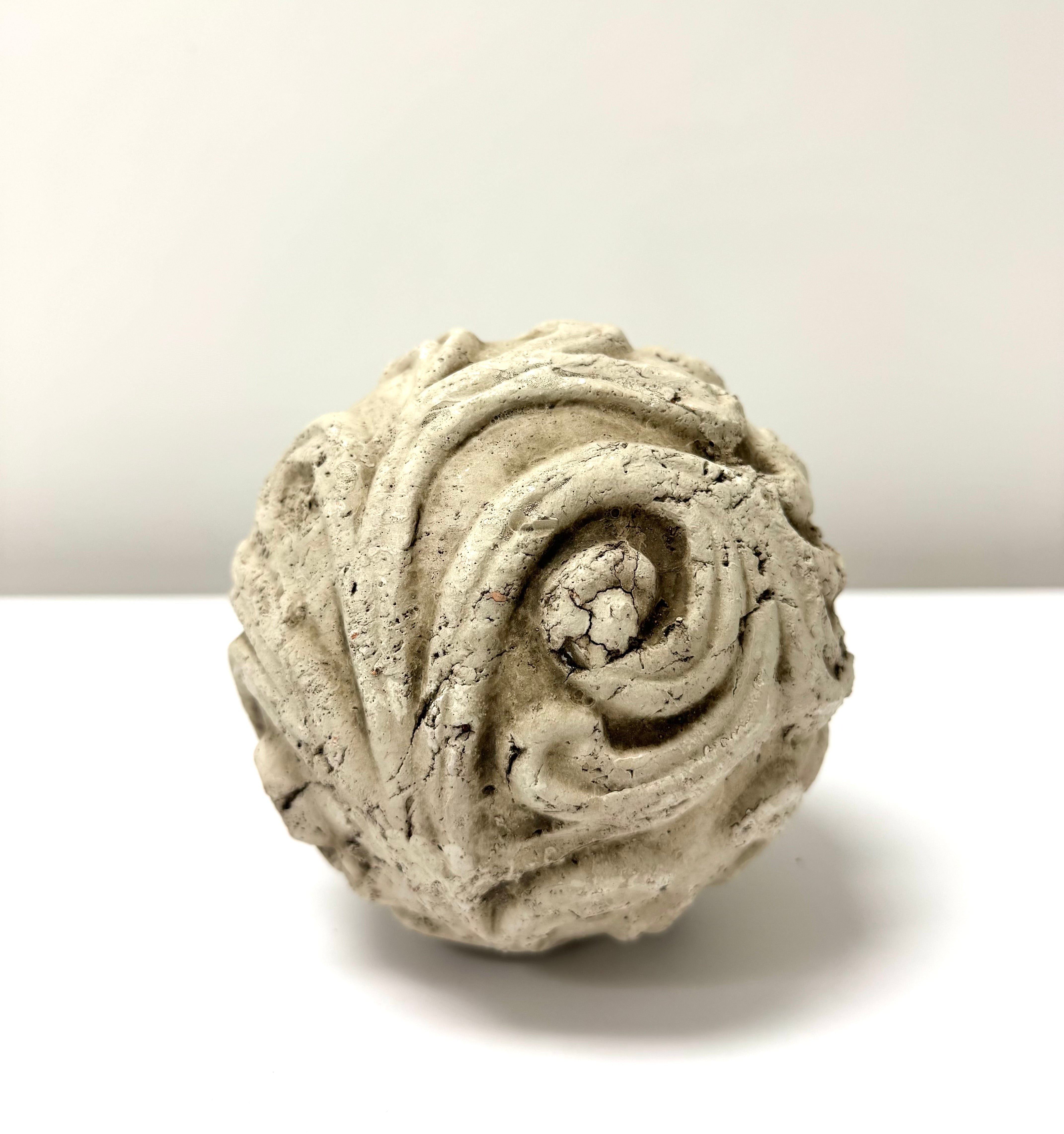 Aged Terracotta Ornamental Sphere