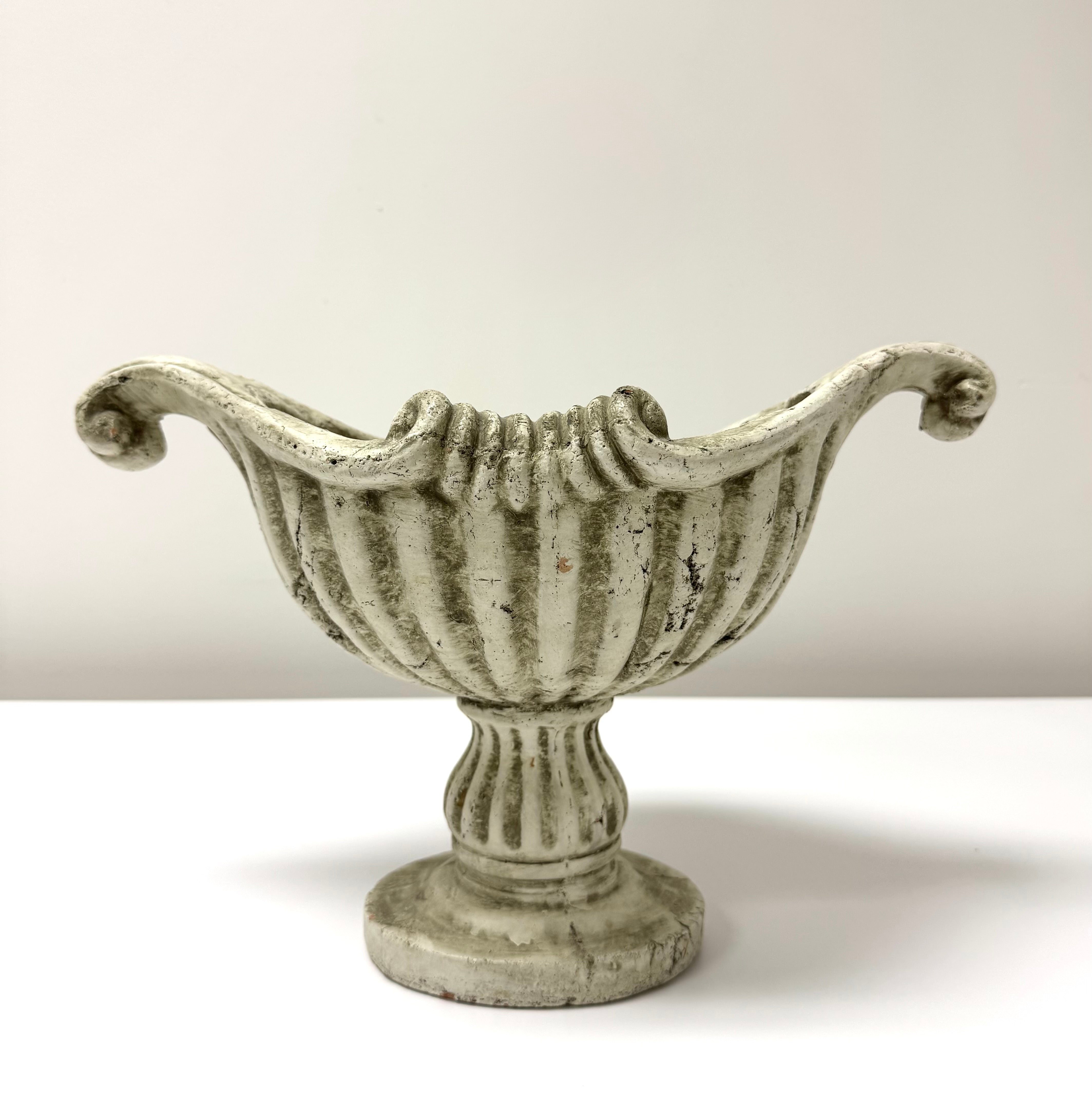 Aged Terracotta Boat Urn