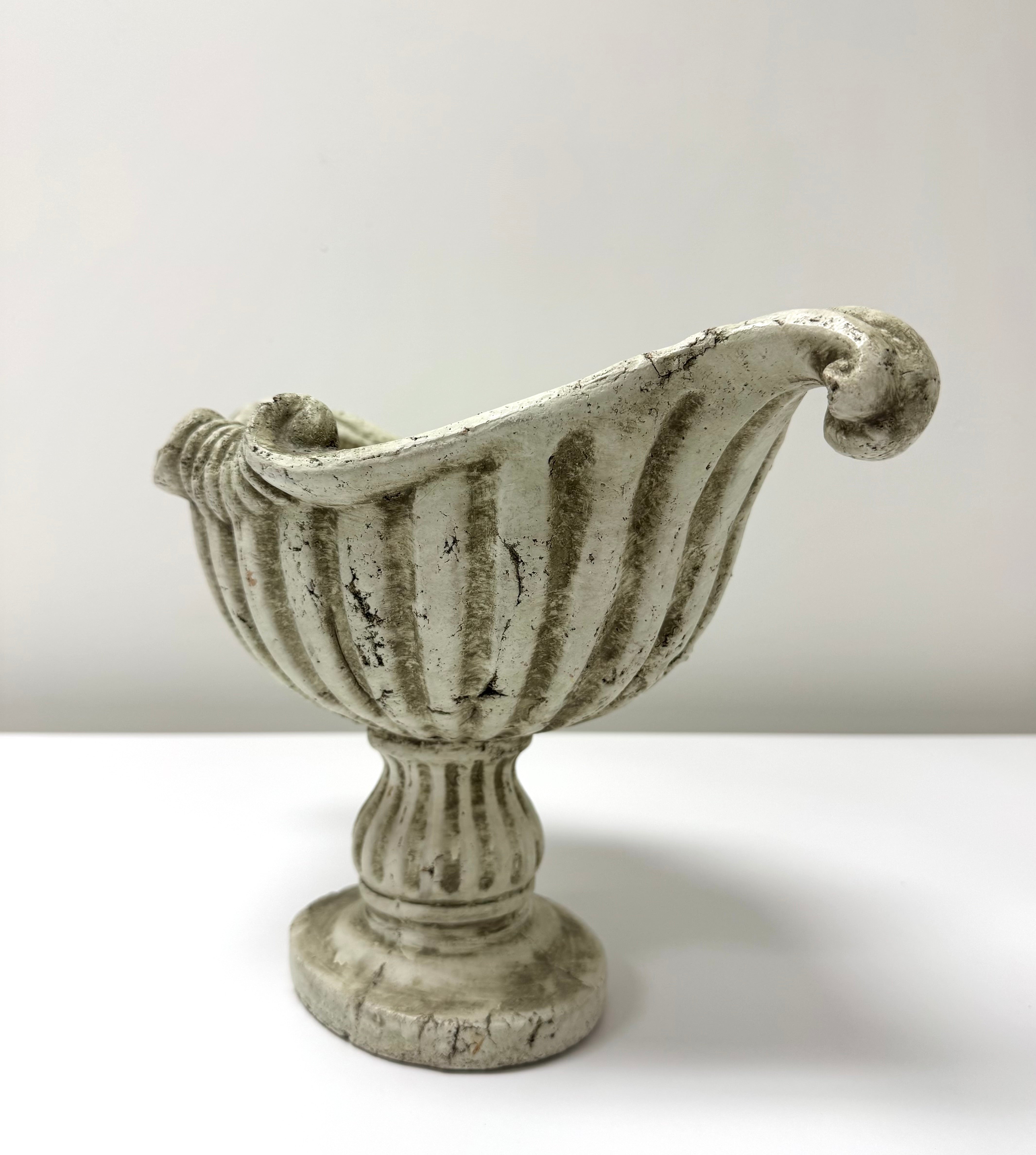 Aged Terracotta Boat Urn