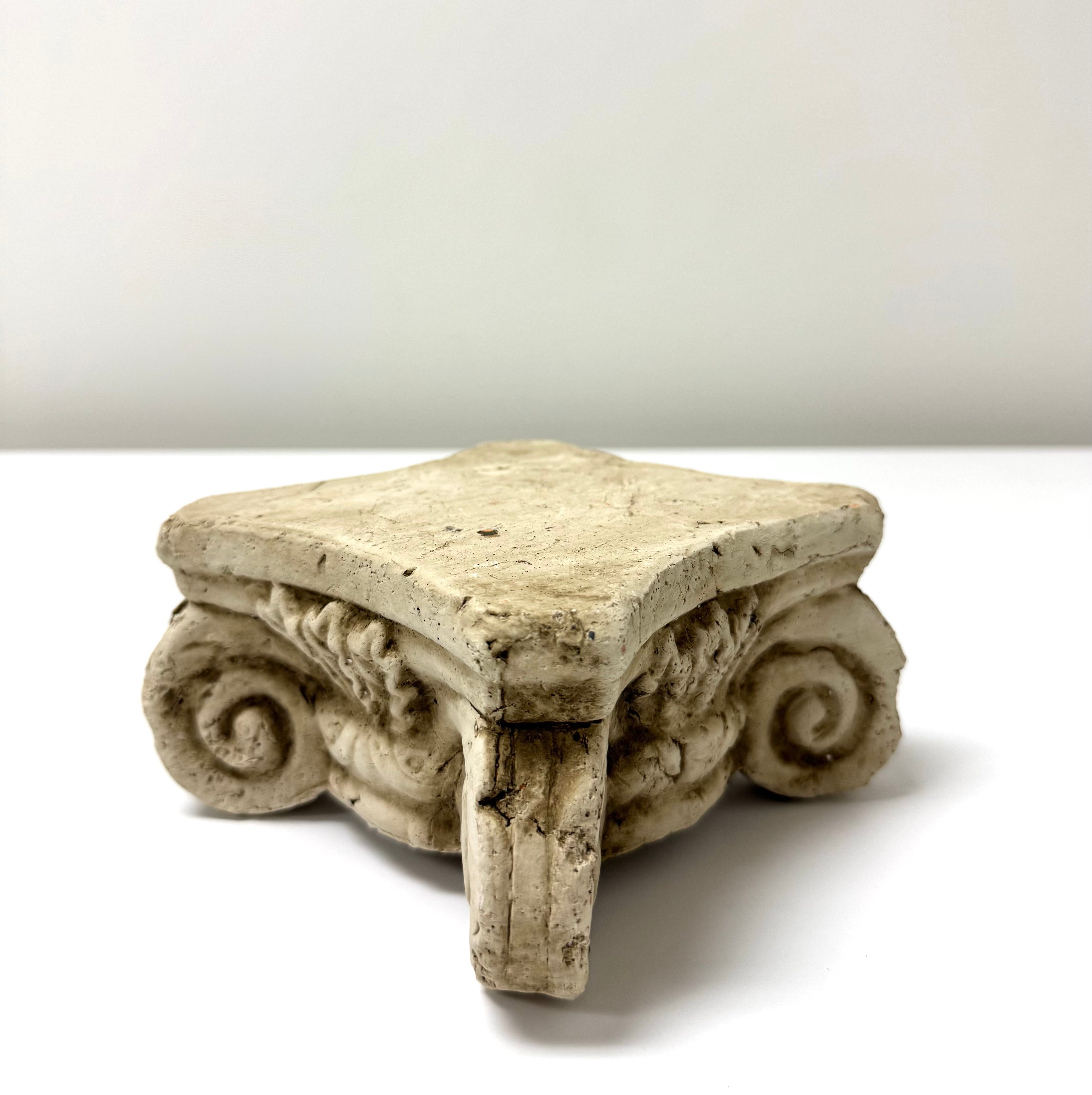 Aged Terracotta Ionic Capital Riser