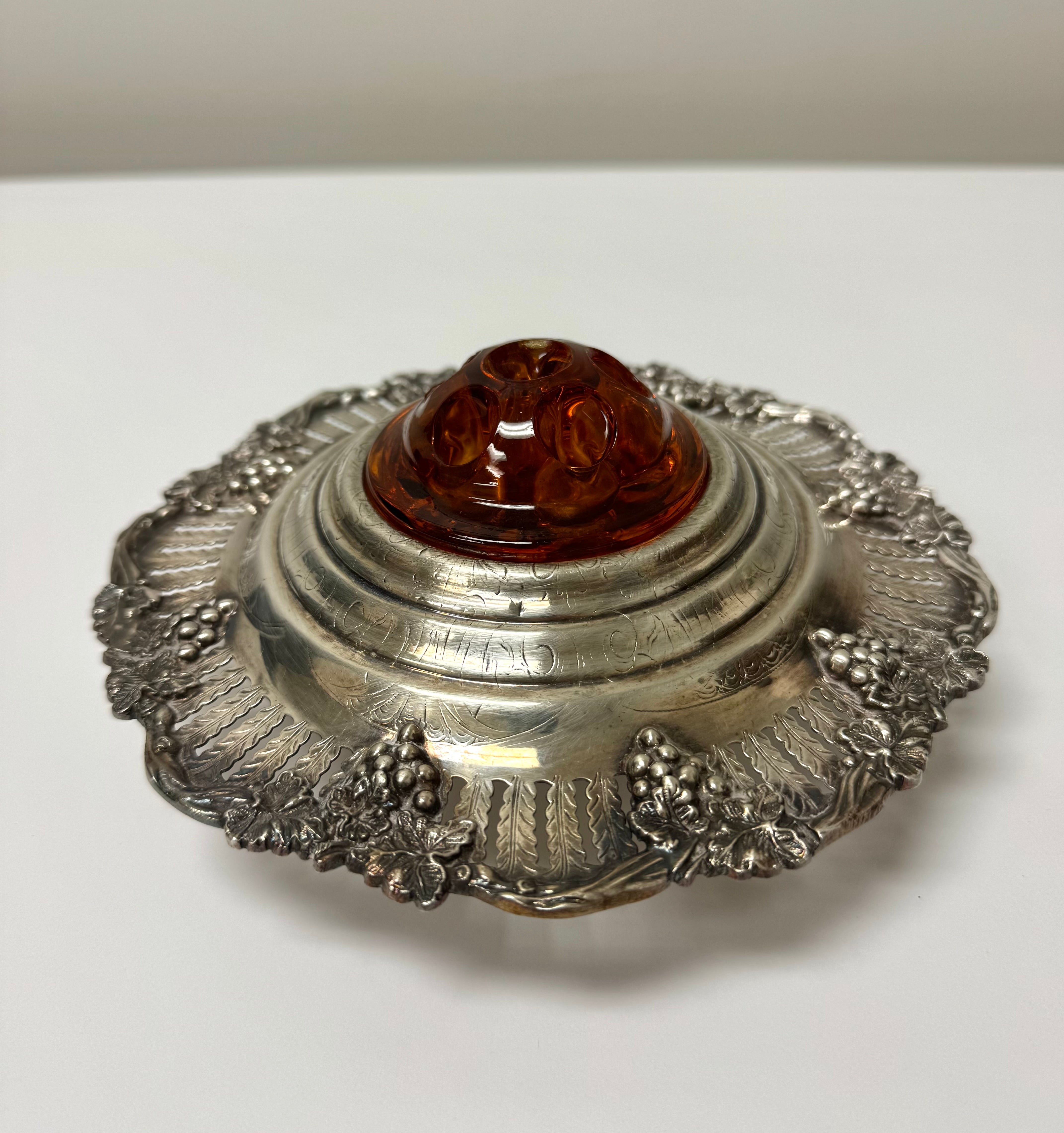 Vintage Silverplate Flower Frog