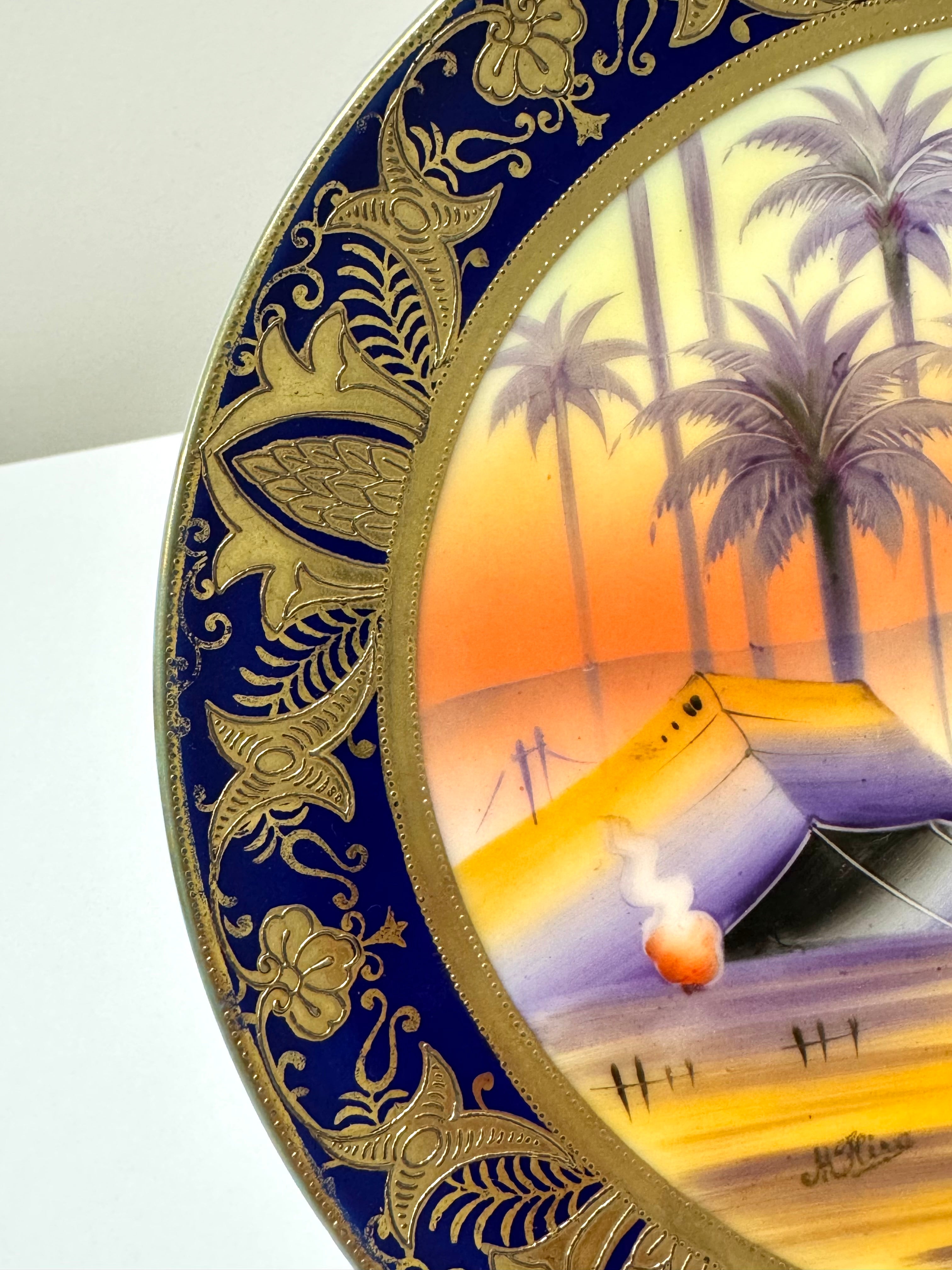 Vintage NORITAKE Hand-painted 8-1/2" Camel Plate