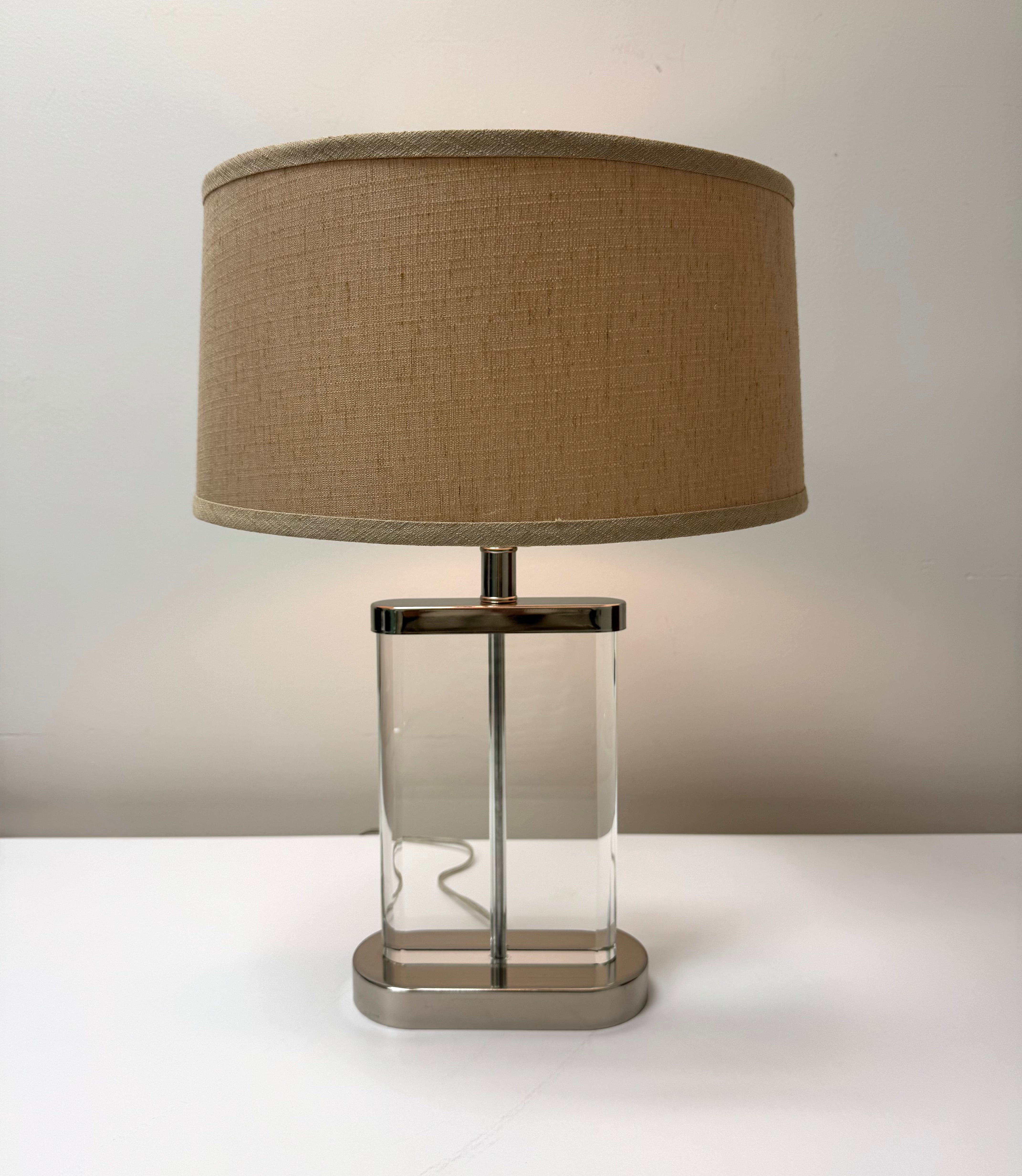 Slim Oblong Glass Lamp