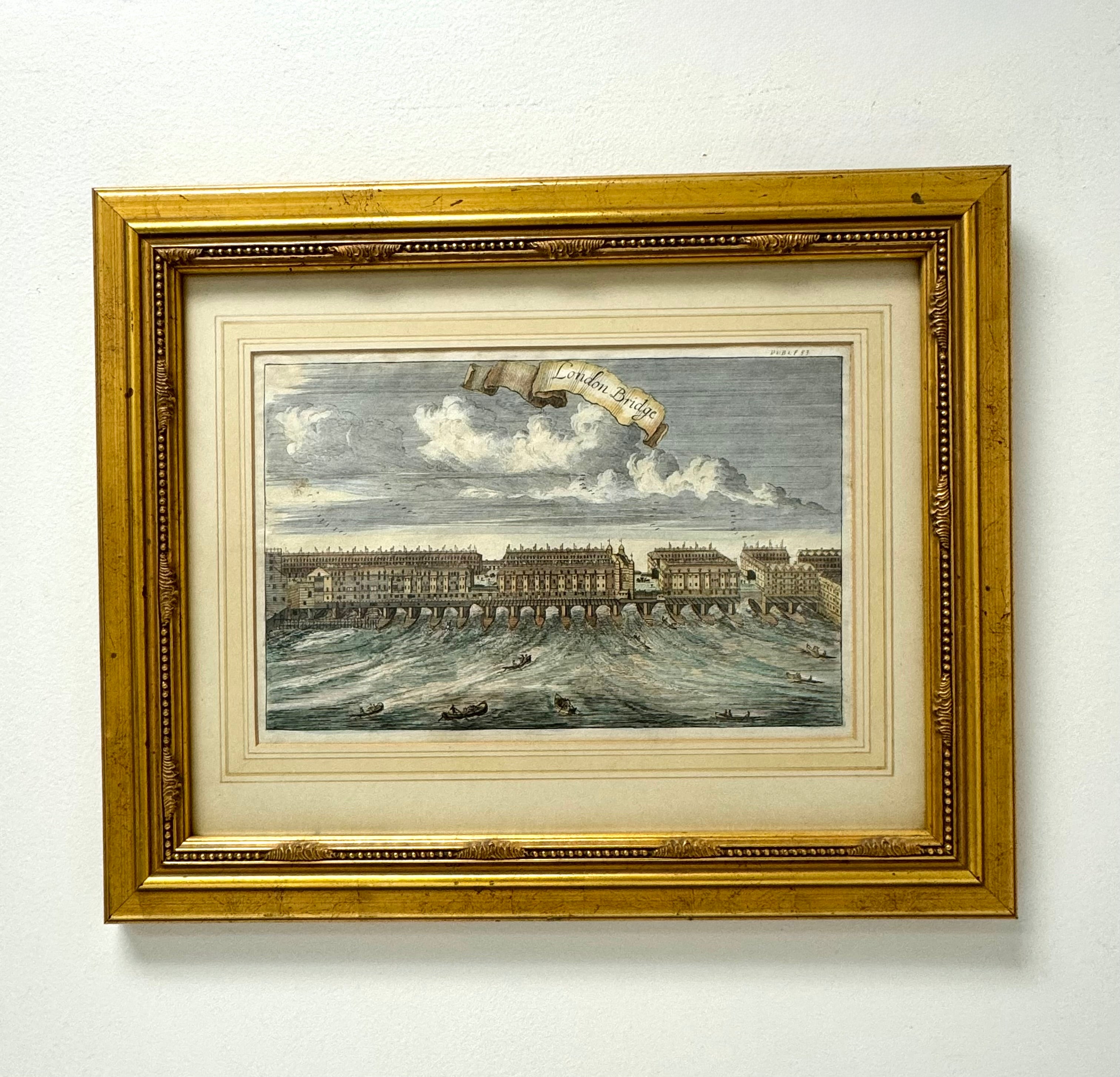 'London Bridge' Antique Print