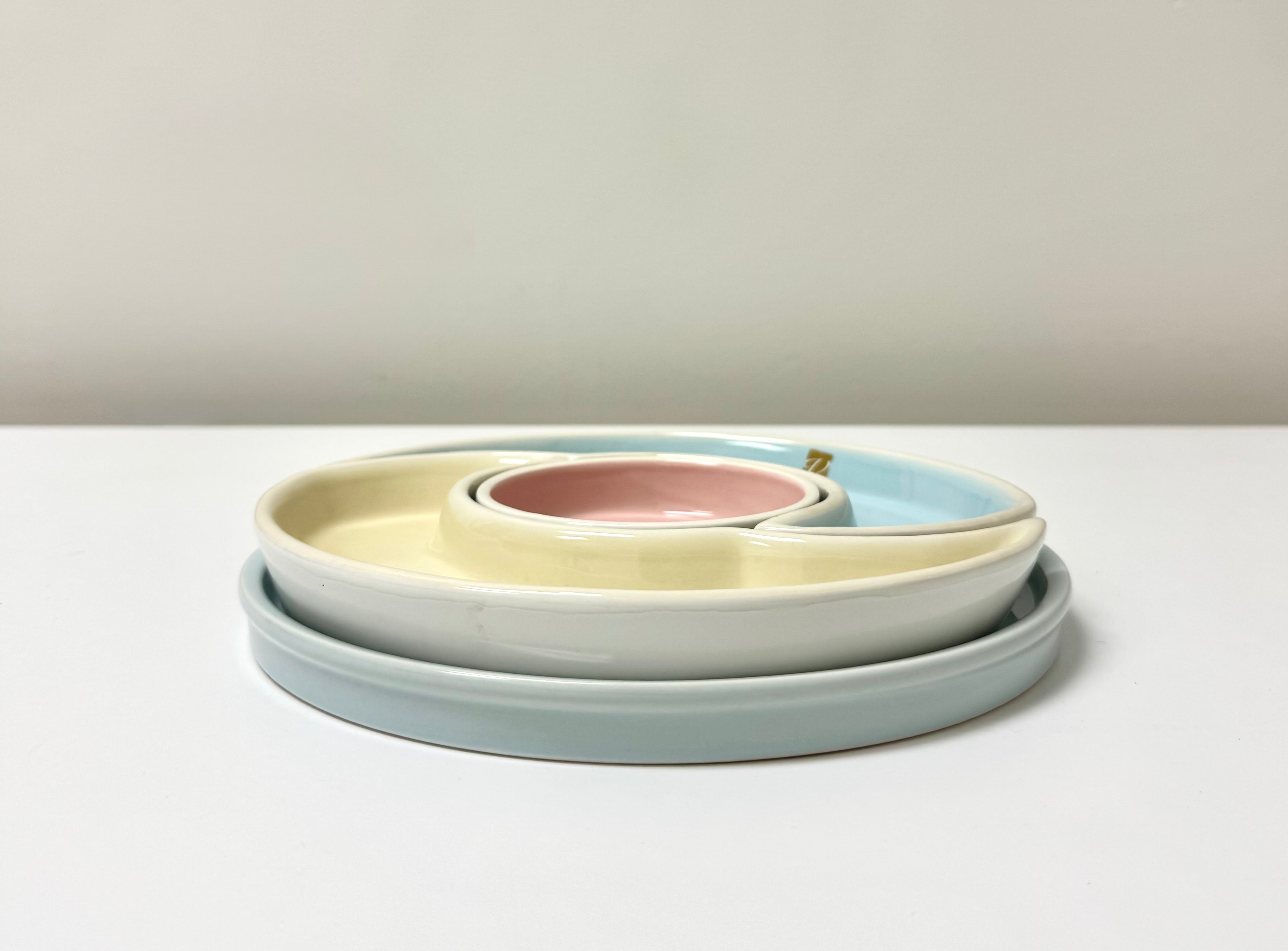 Pastel Ceramic Nested Serving Set