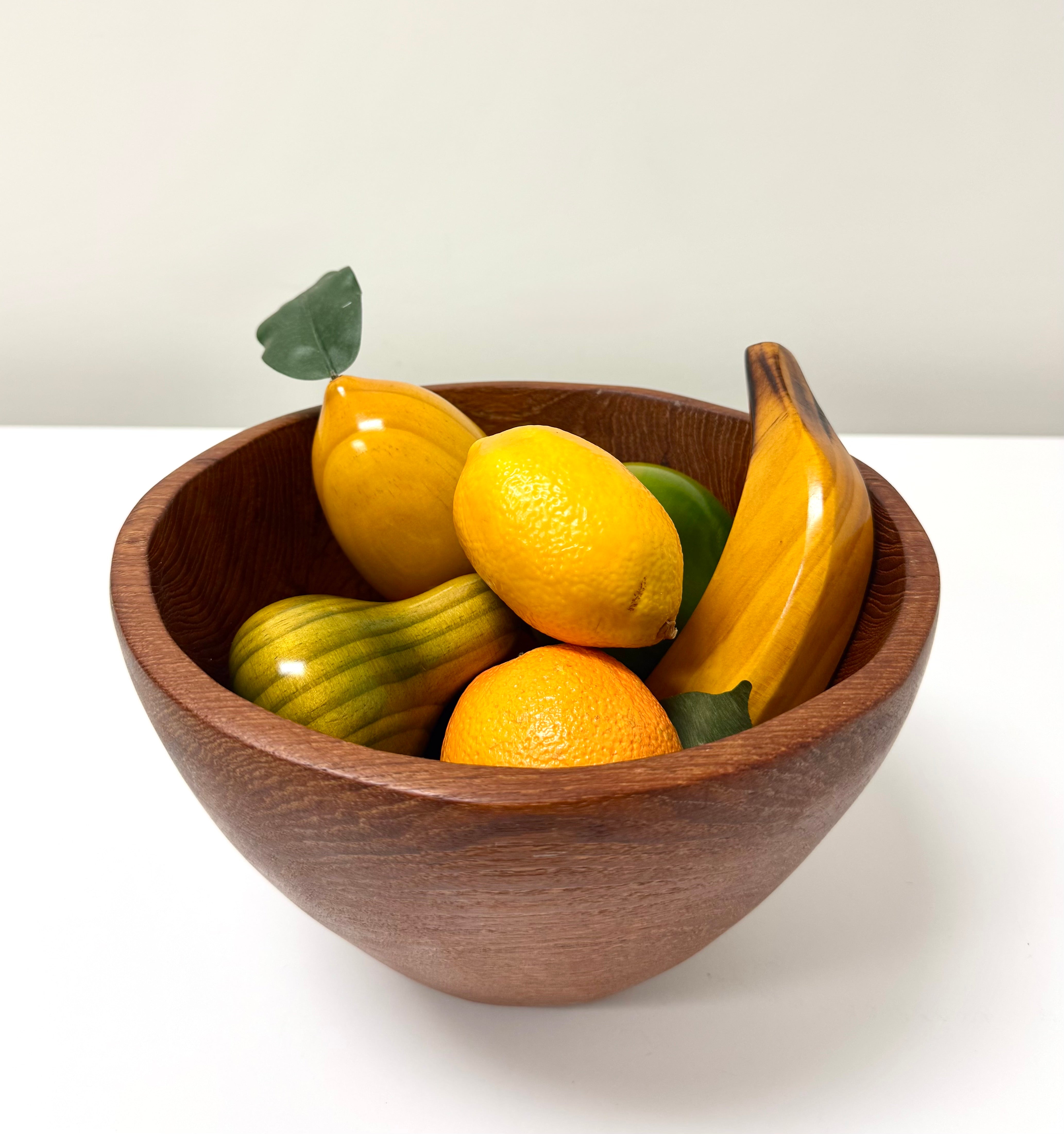Vintage Wooden Fruit Bowl