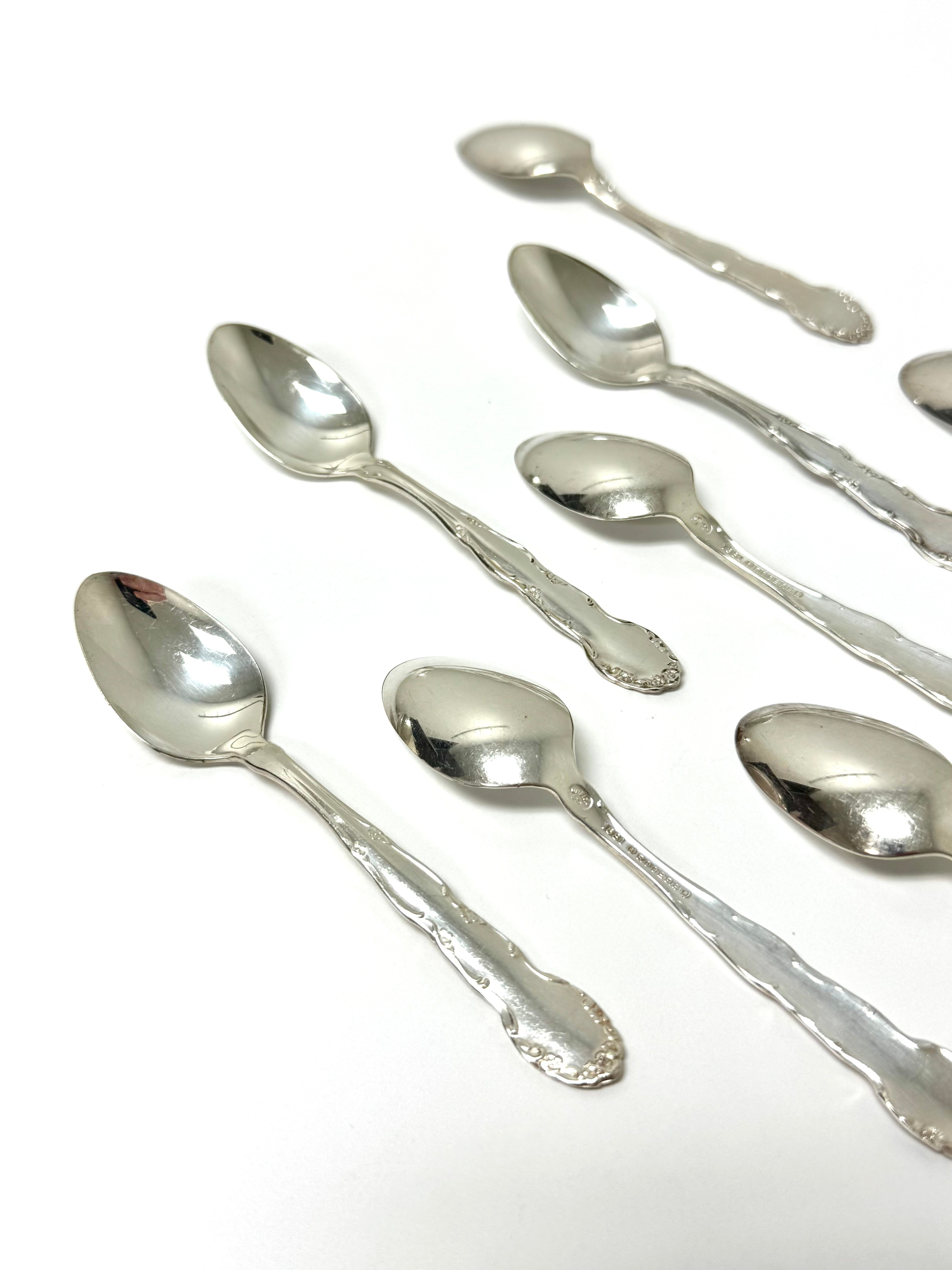 Vintage Silverplate Coffee Spoons Set of 8