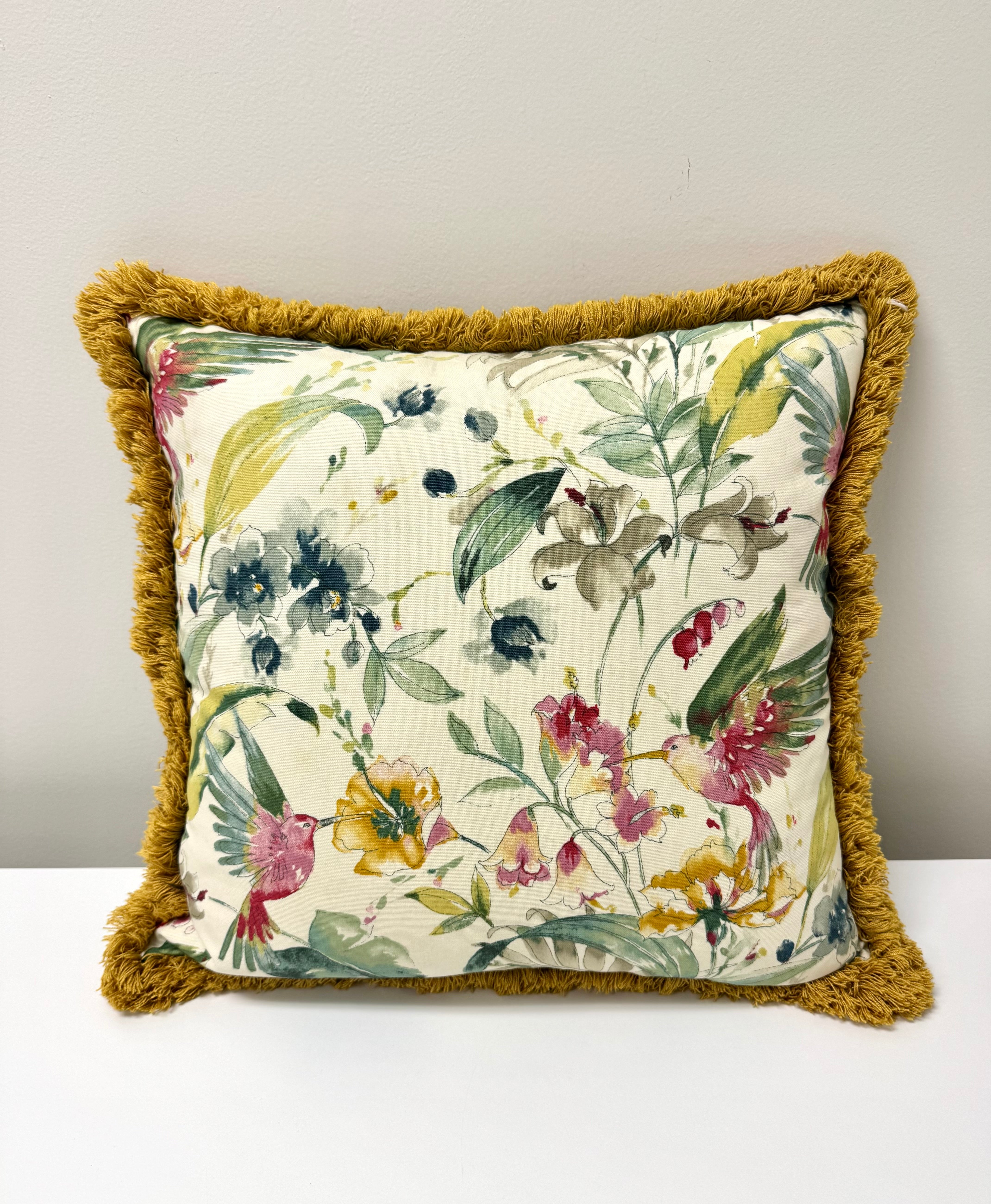Hummingbirds & Flowers 21" Pillow