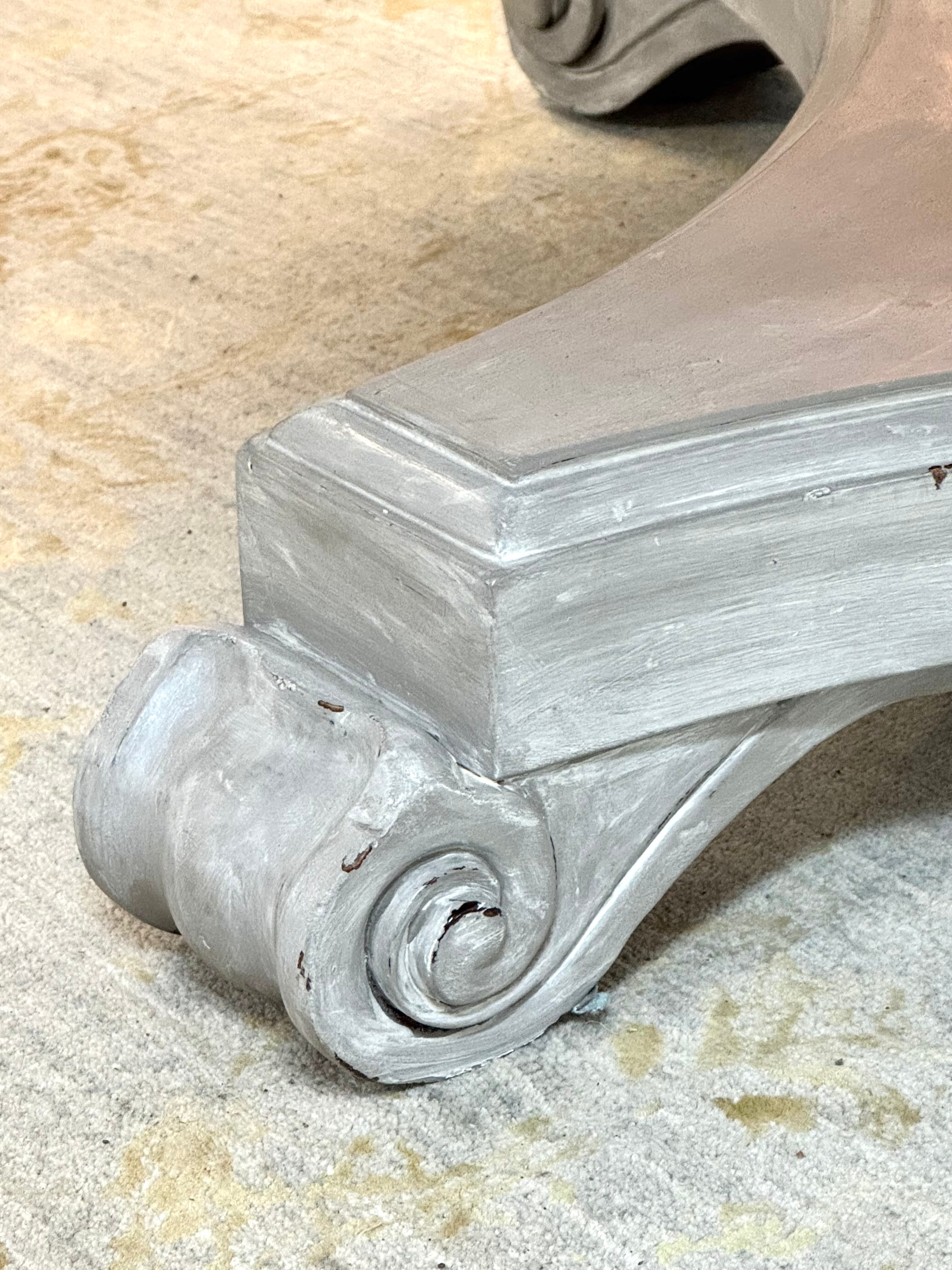 ETHAN ALLEN Weathered Gray 60" Pedestal Table