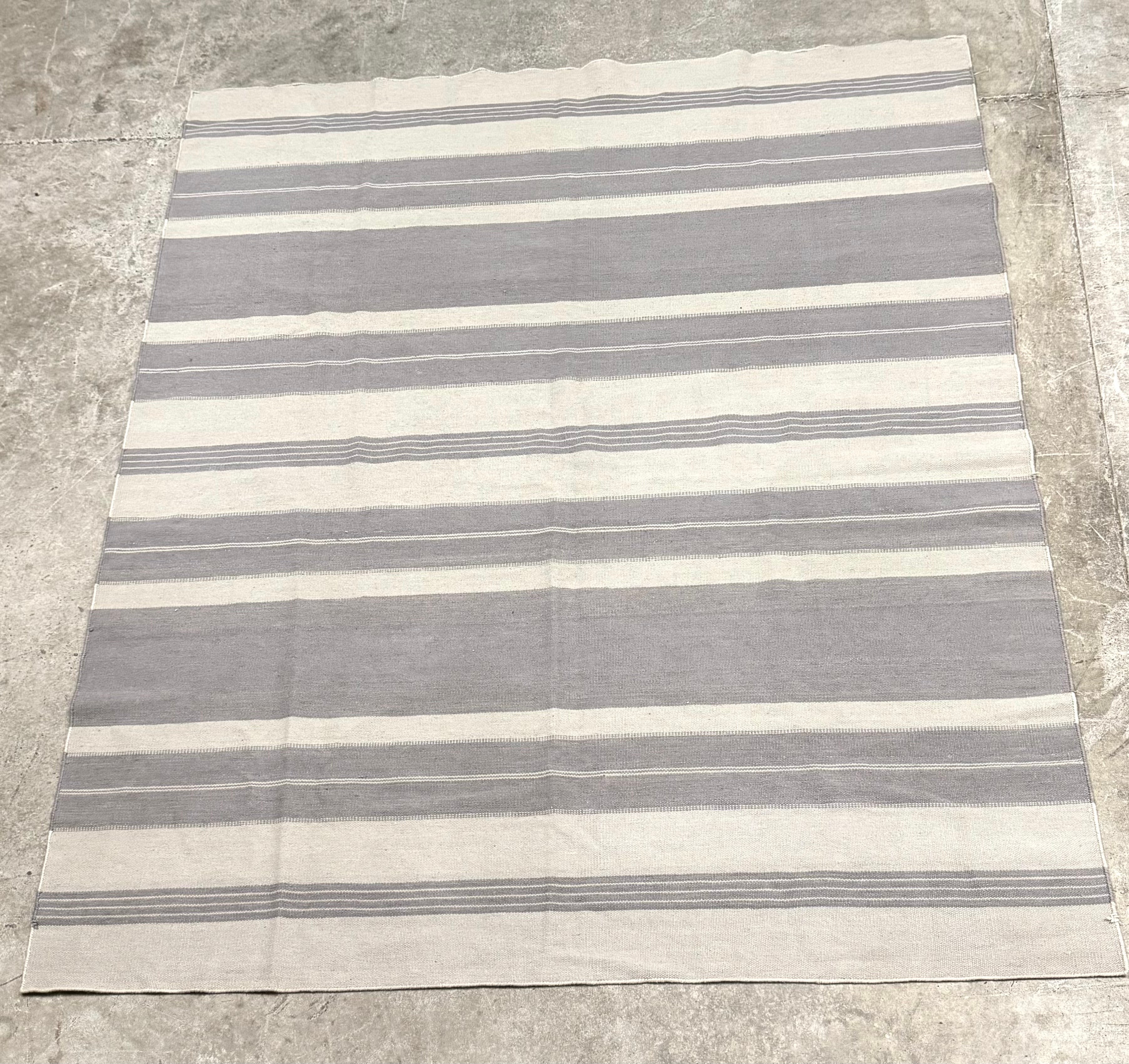 RALPH LAUREN 'Hanover Stripe' Mushroom 6'-10" x 8'-10" Rug