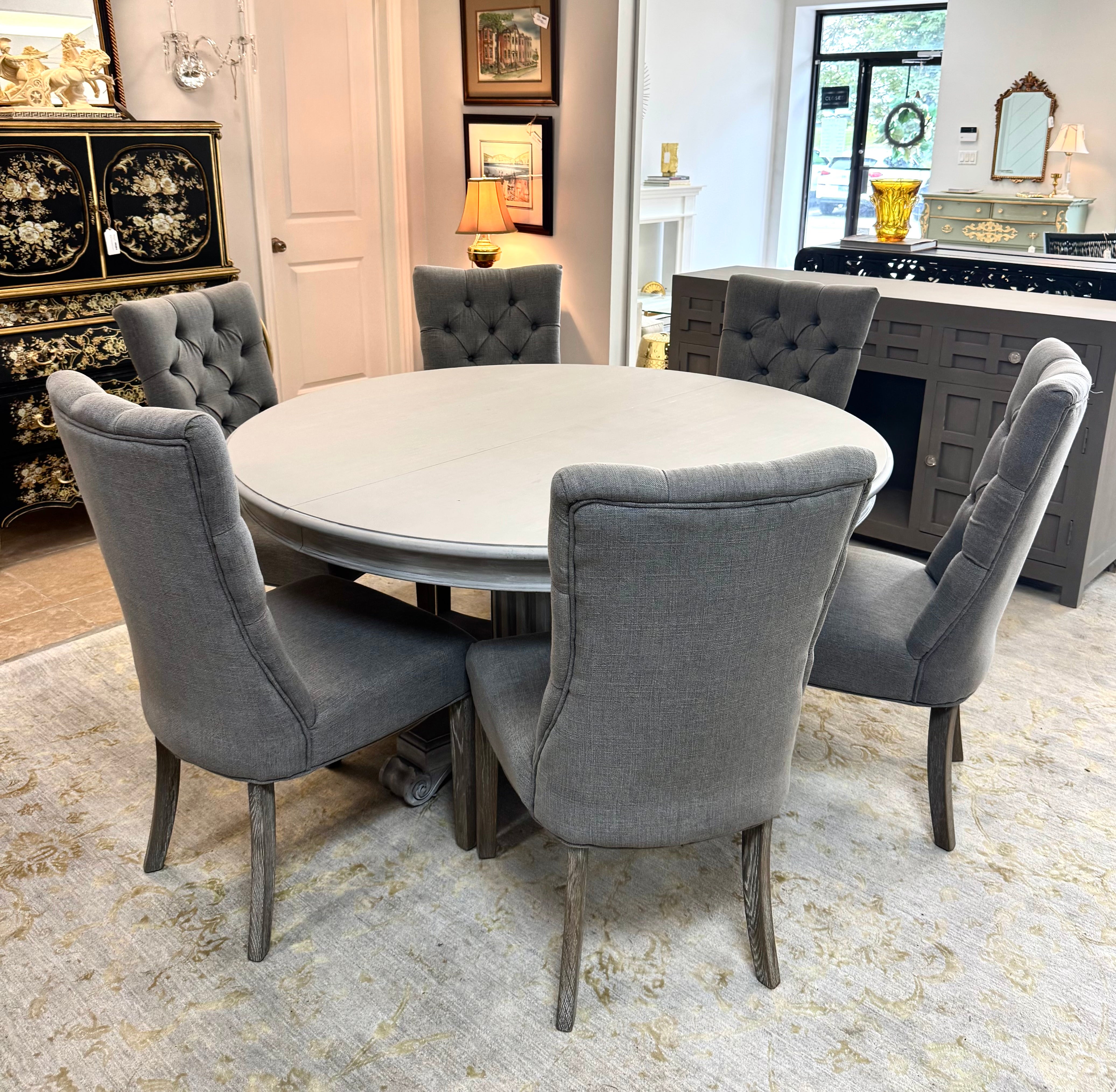 URBAN BARN Nantucket Gray Dining Chairs Set of 6