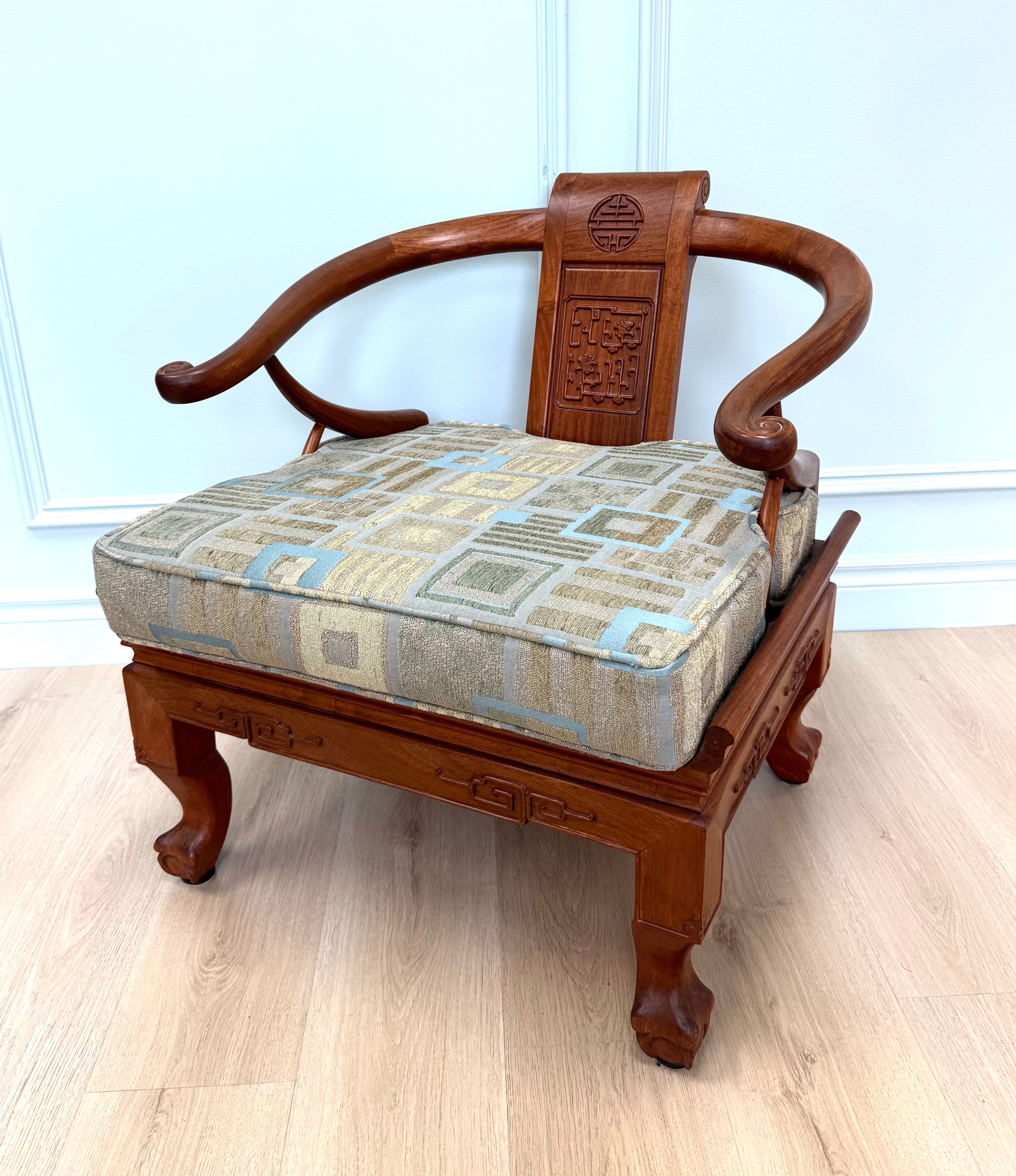 Mid-century Asian Horseshoe-back Chair