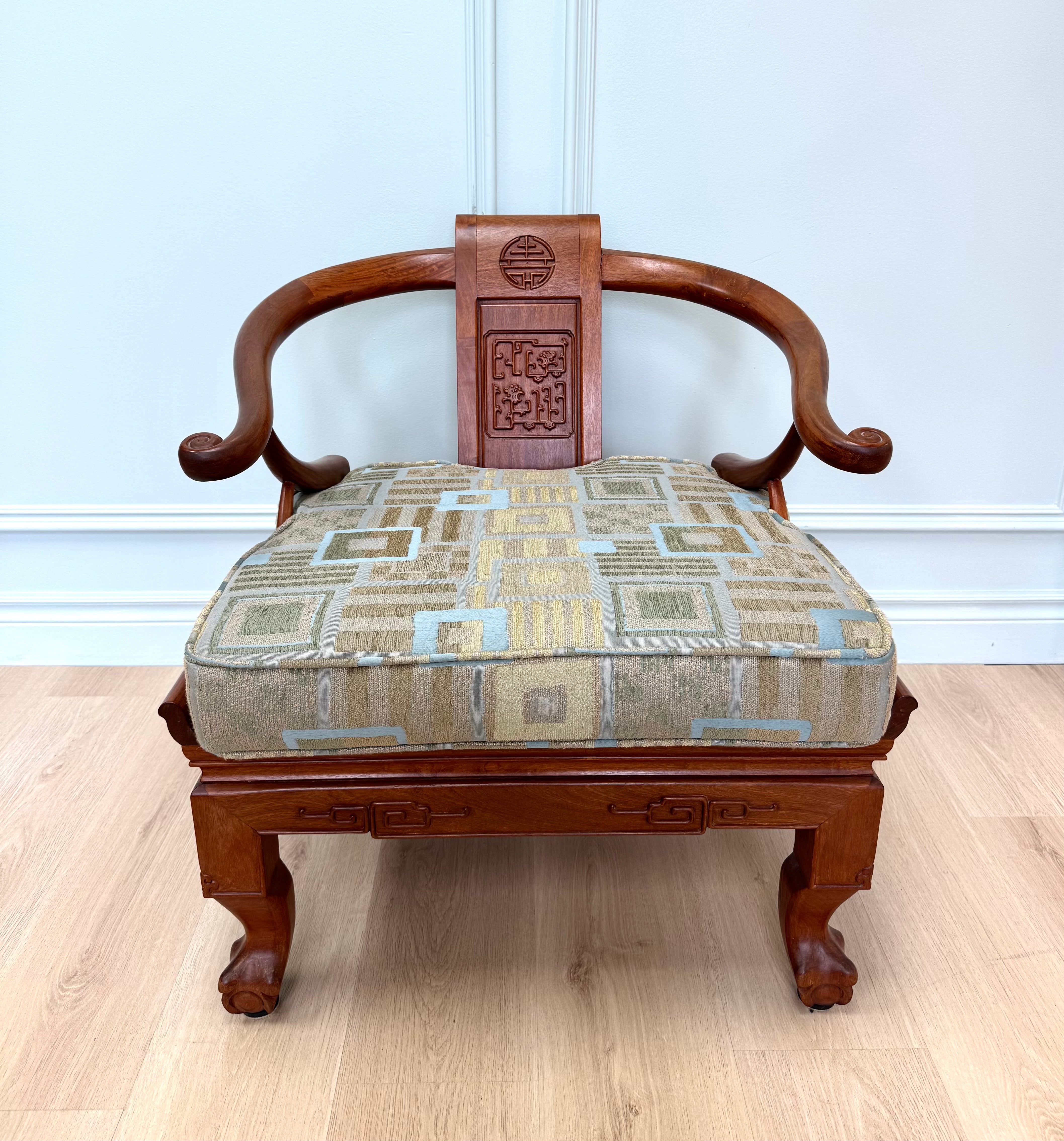 Mid-century Asian Horseshoe-back Chair