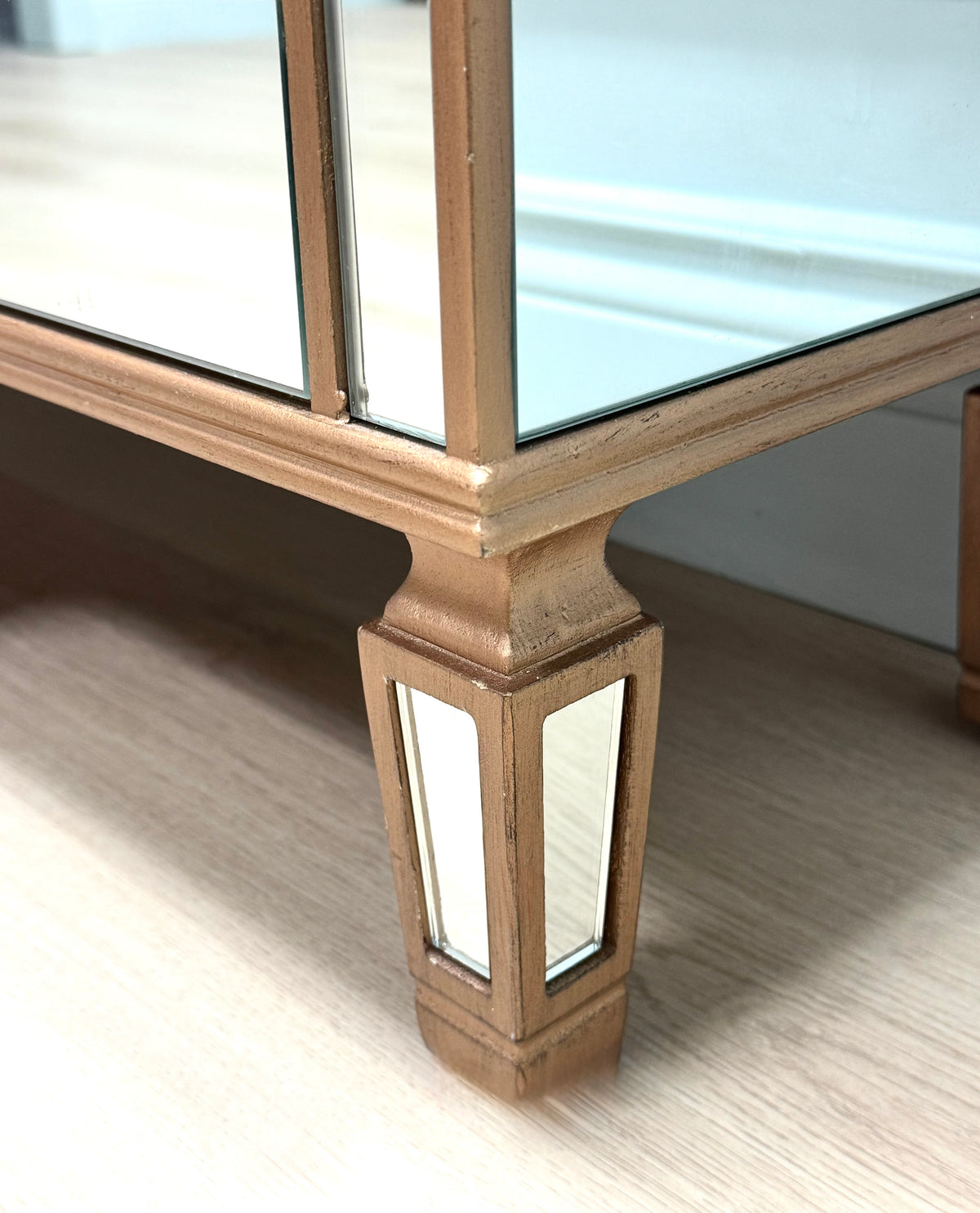 Rose Gold Mirrored Sideboard