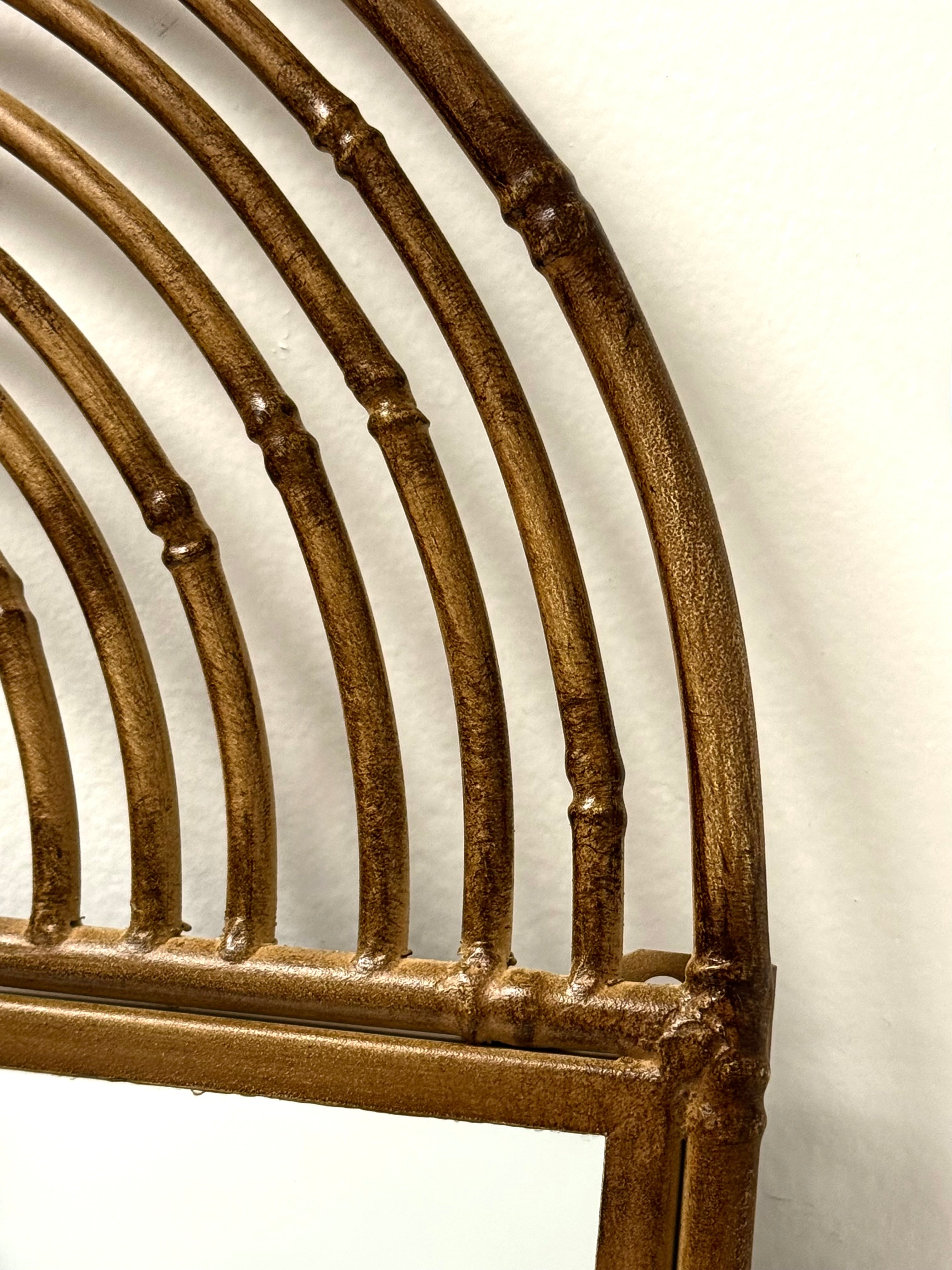 Metal Faux Bamboo Mirror