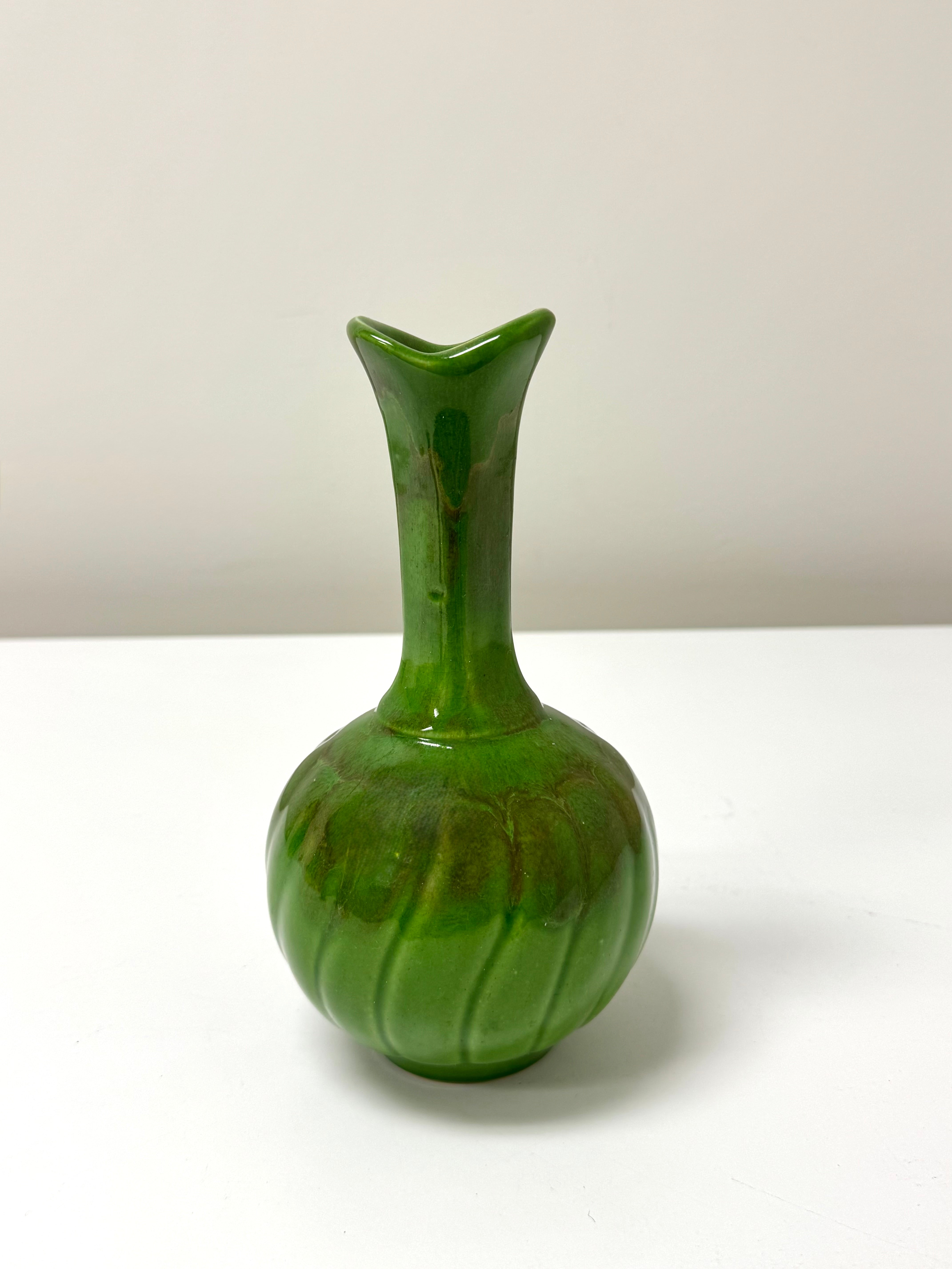 Jade Green 8-1/2" Ceramic Vase