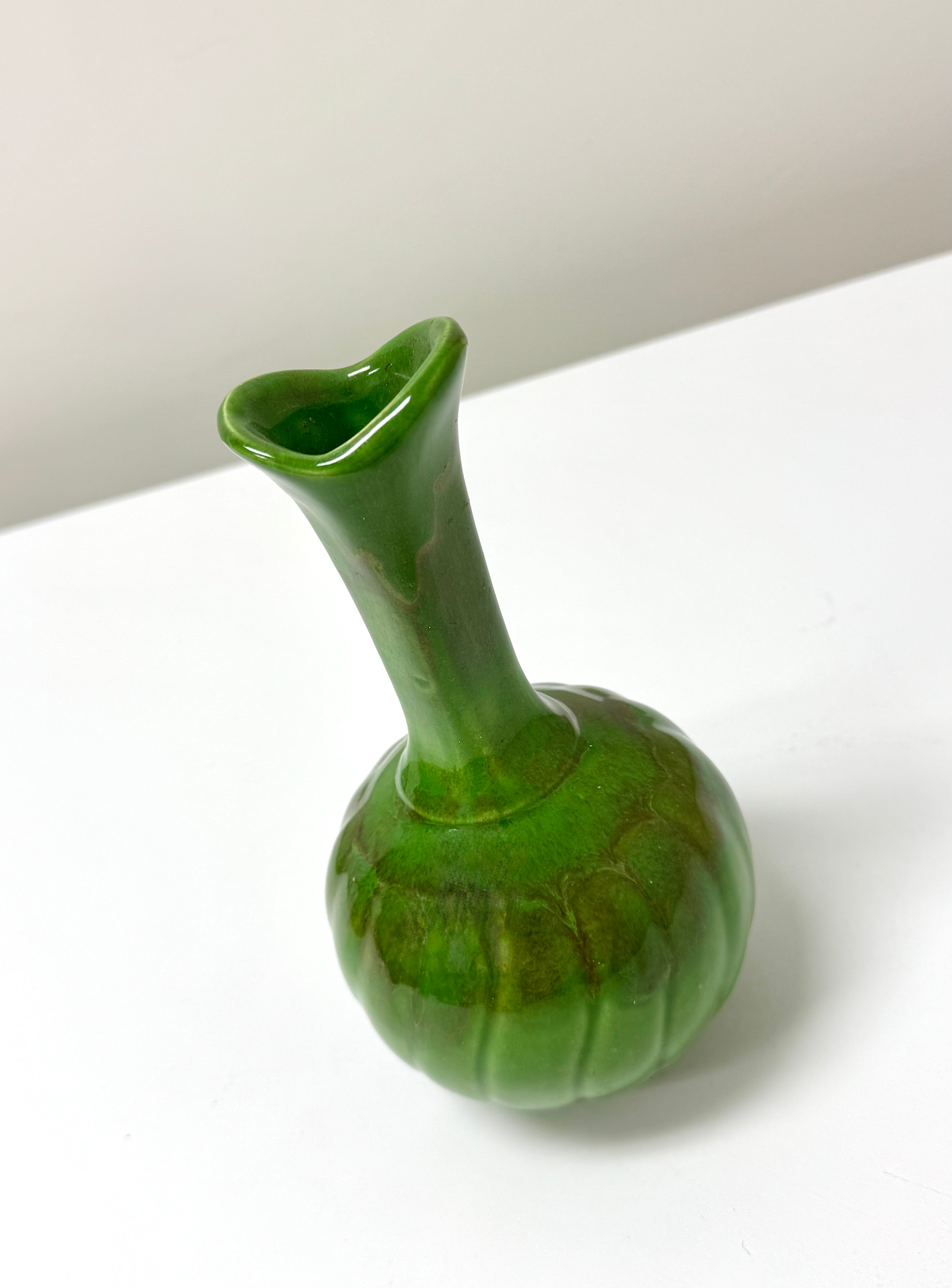 Jade Green 8-1/2" Ceramic Vase