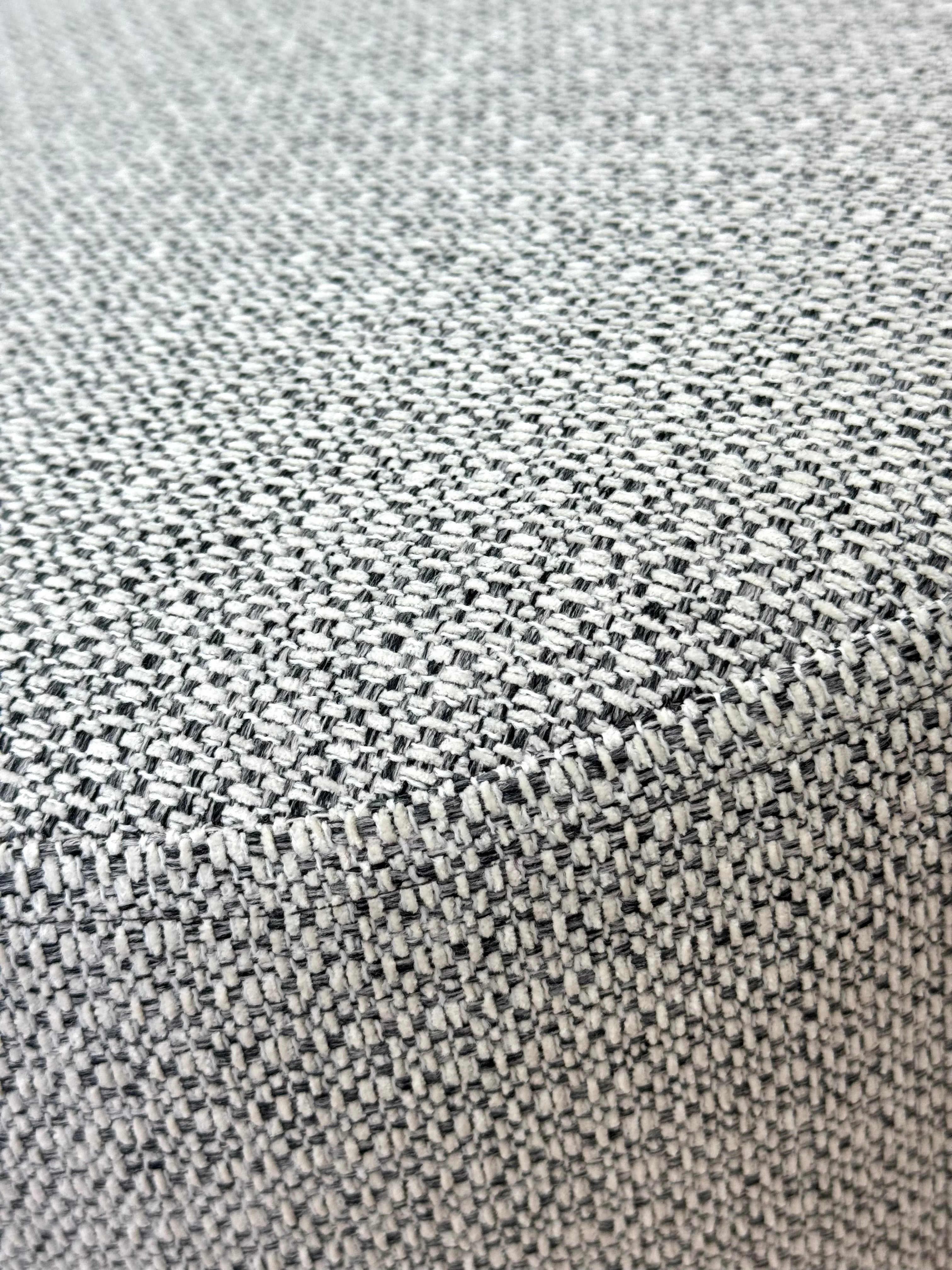 NEW Light Gray Textured Weave Round Stool
