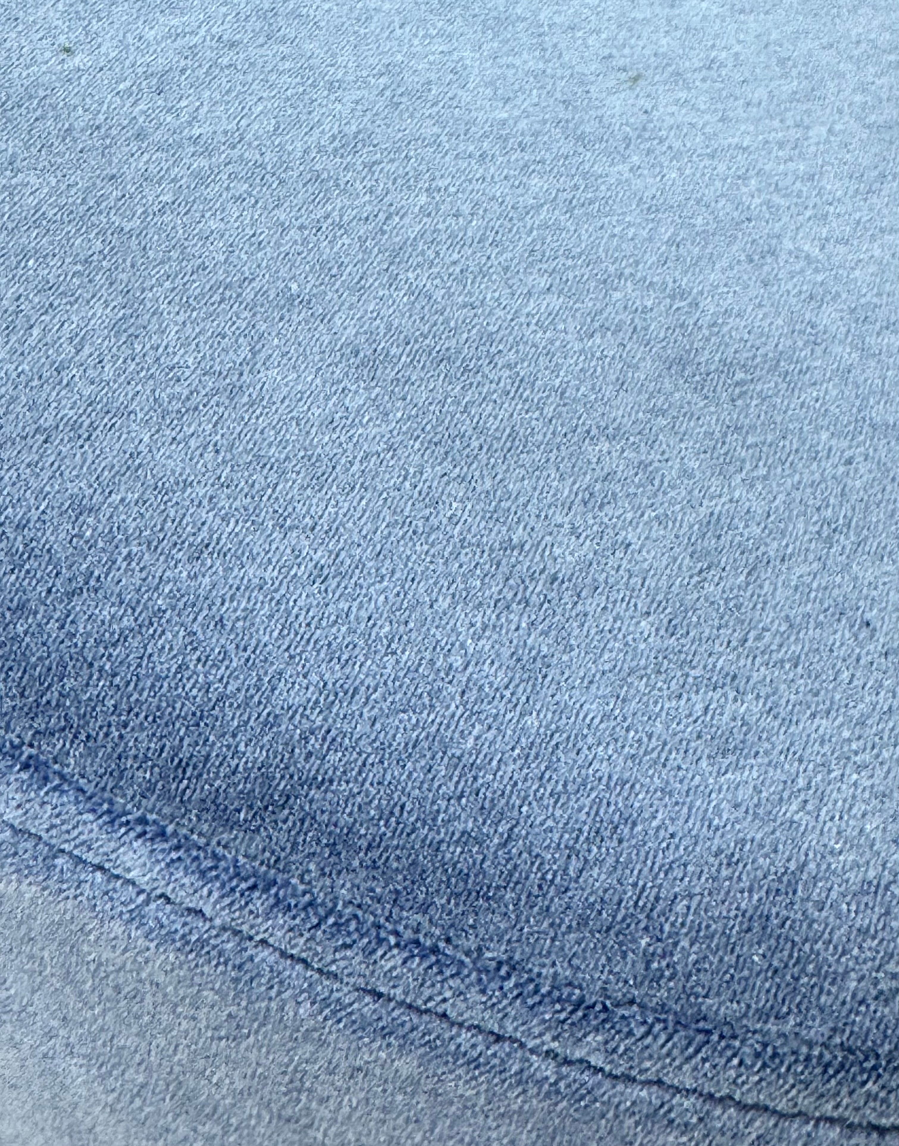 NEW Periwinkle Blue Velvet Round Stool