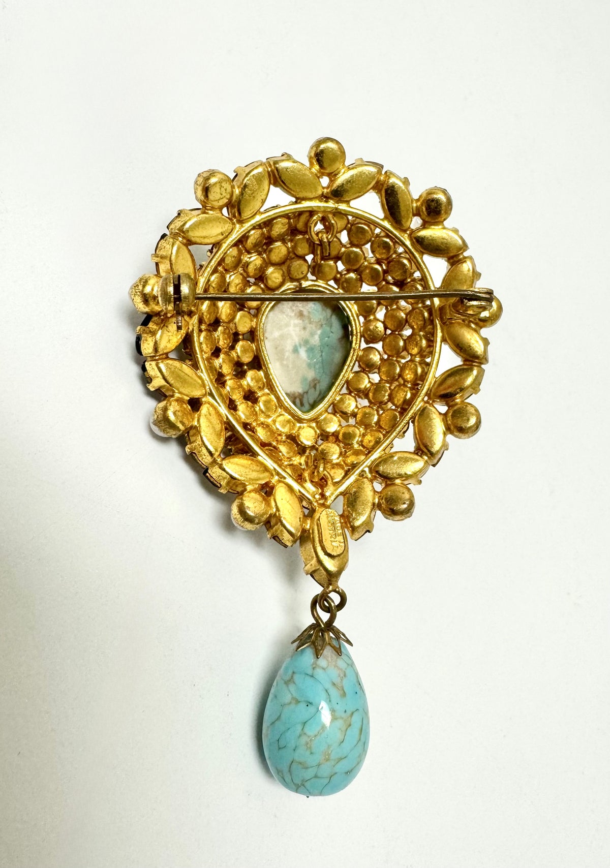 Vintage Austrian Turquoise Brooch
