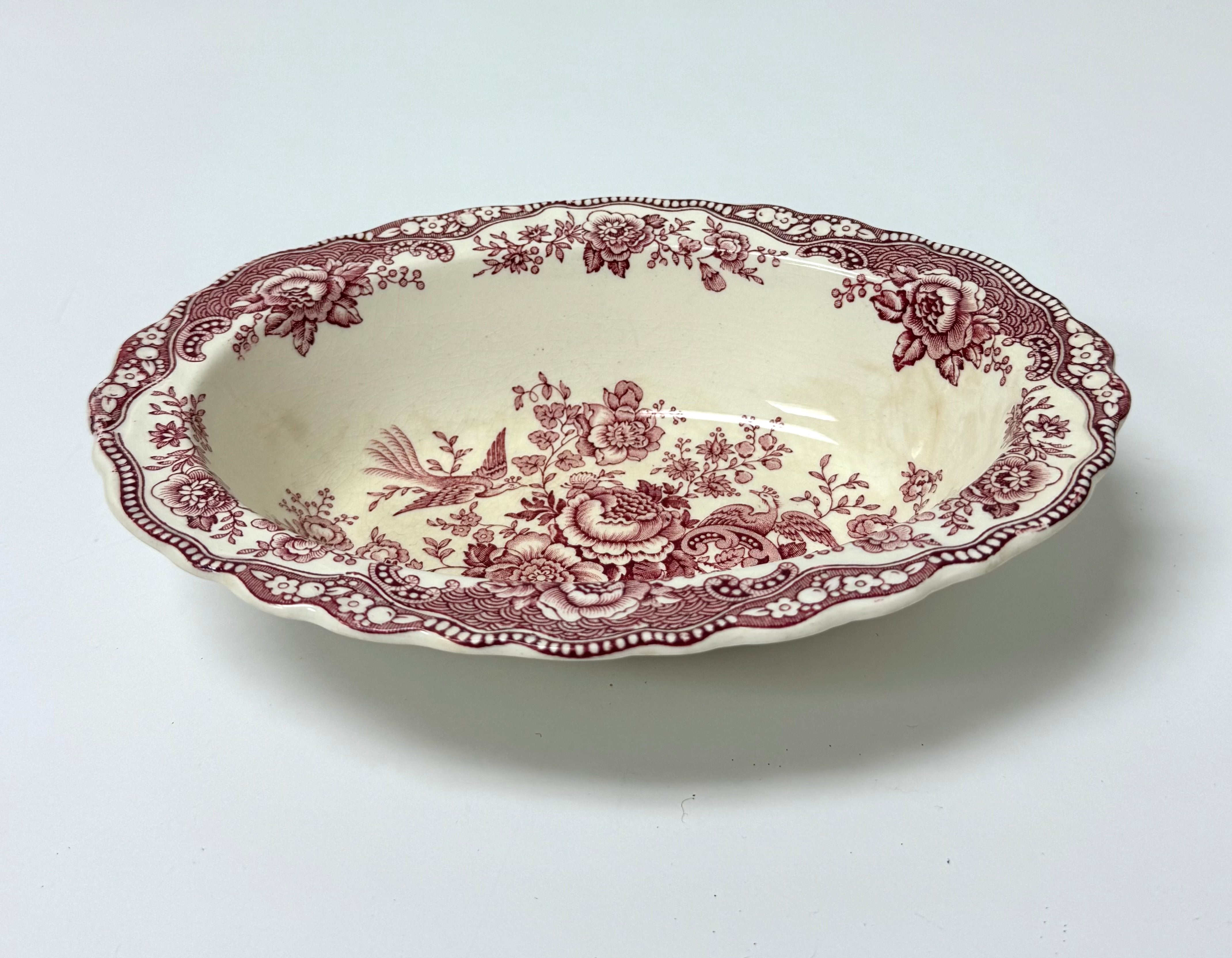 Vintage CROWN DUCAL 'Bristol' 9" Oval Bowl