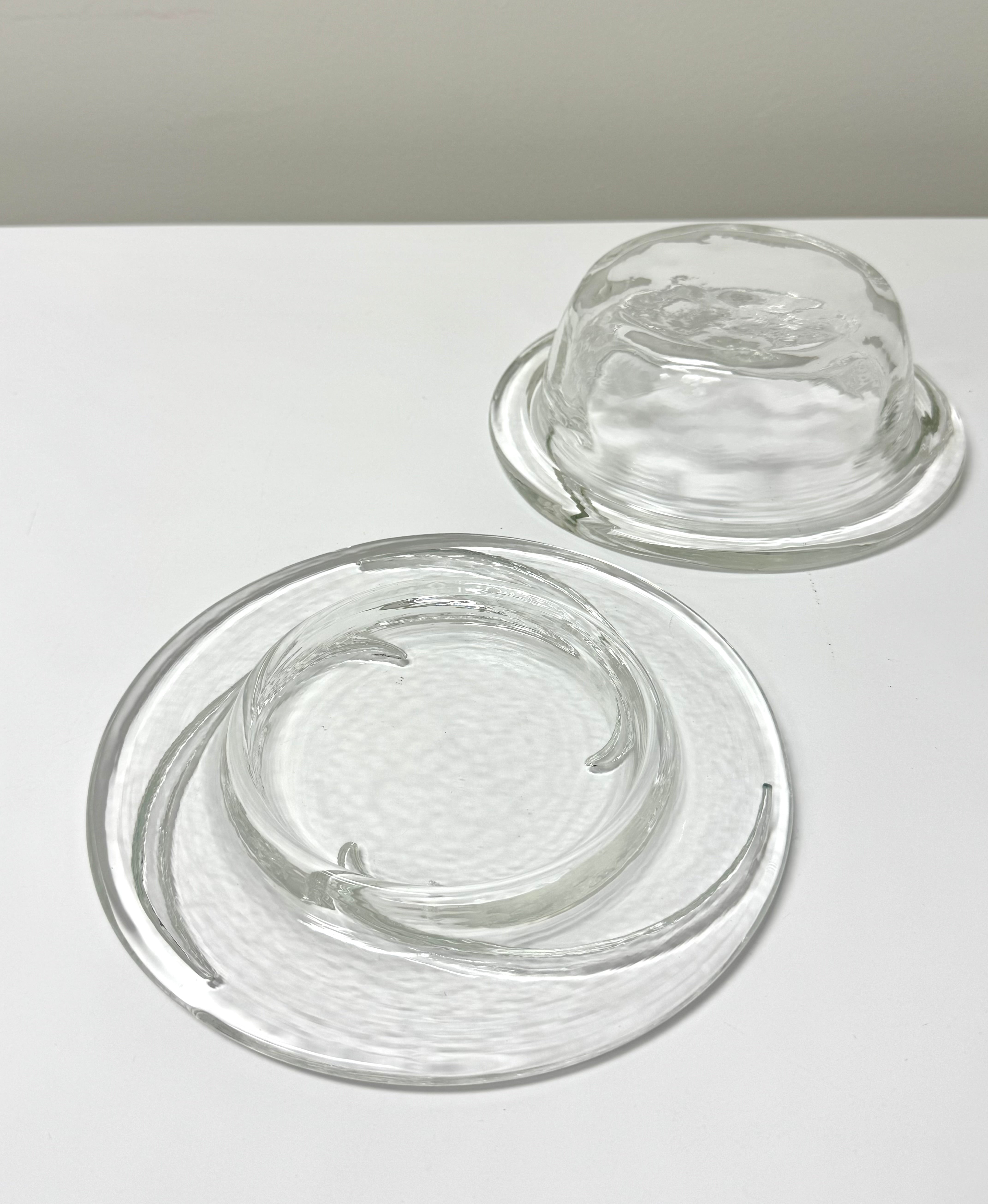 Art Glass Lidded Serving Dish