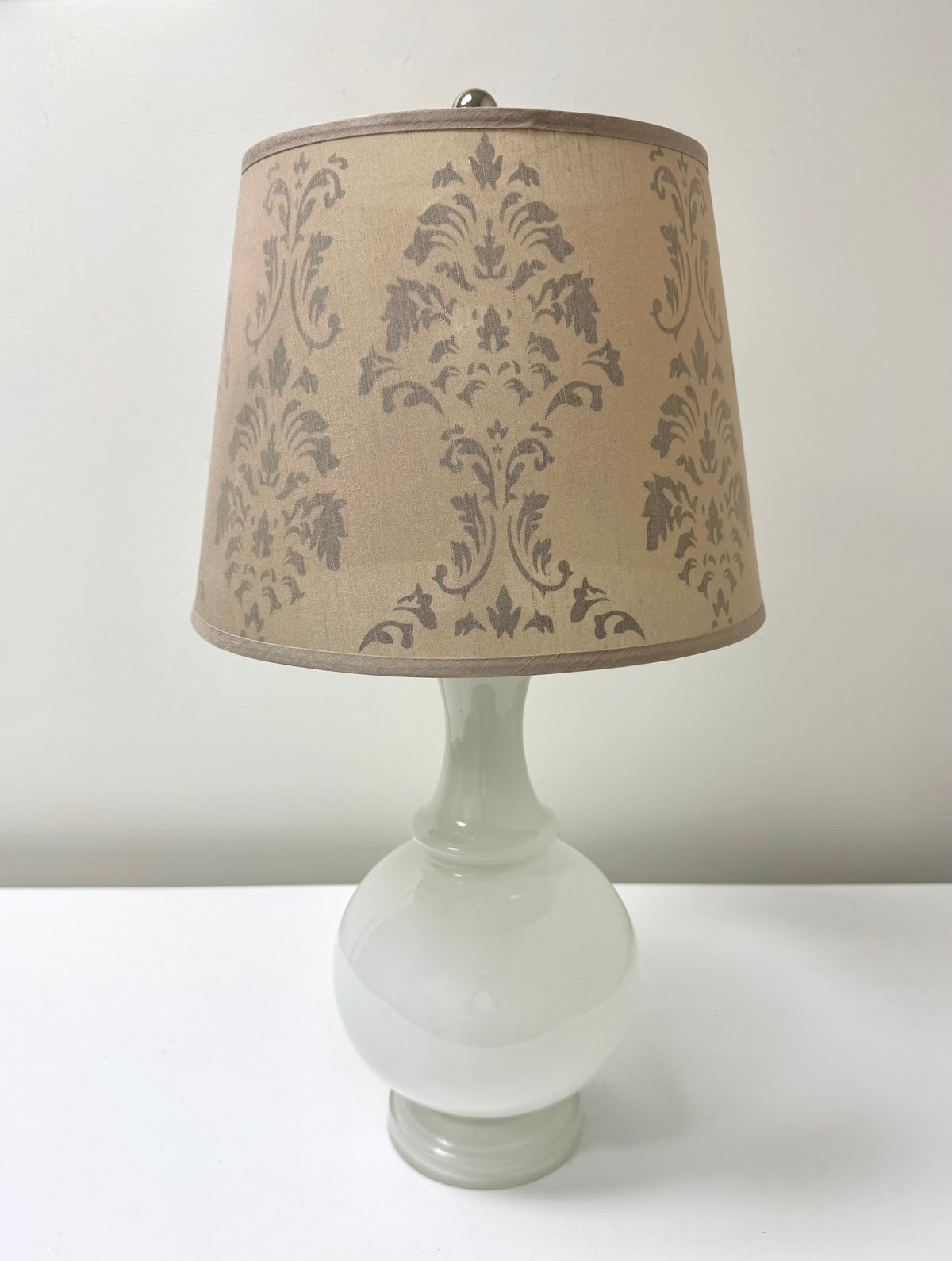 ROBERT ABBEY 'Harriet' White Glass Lamp