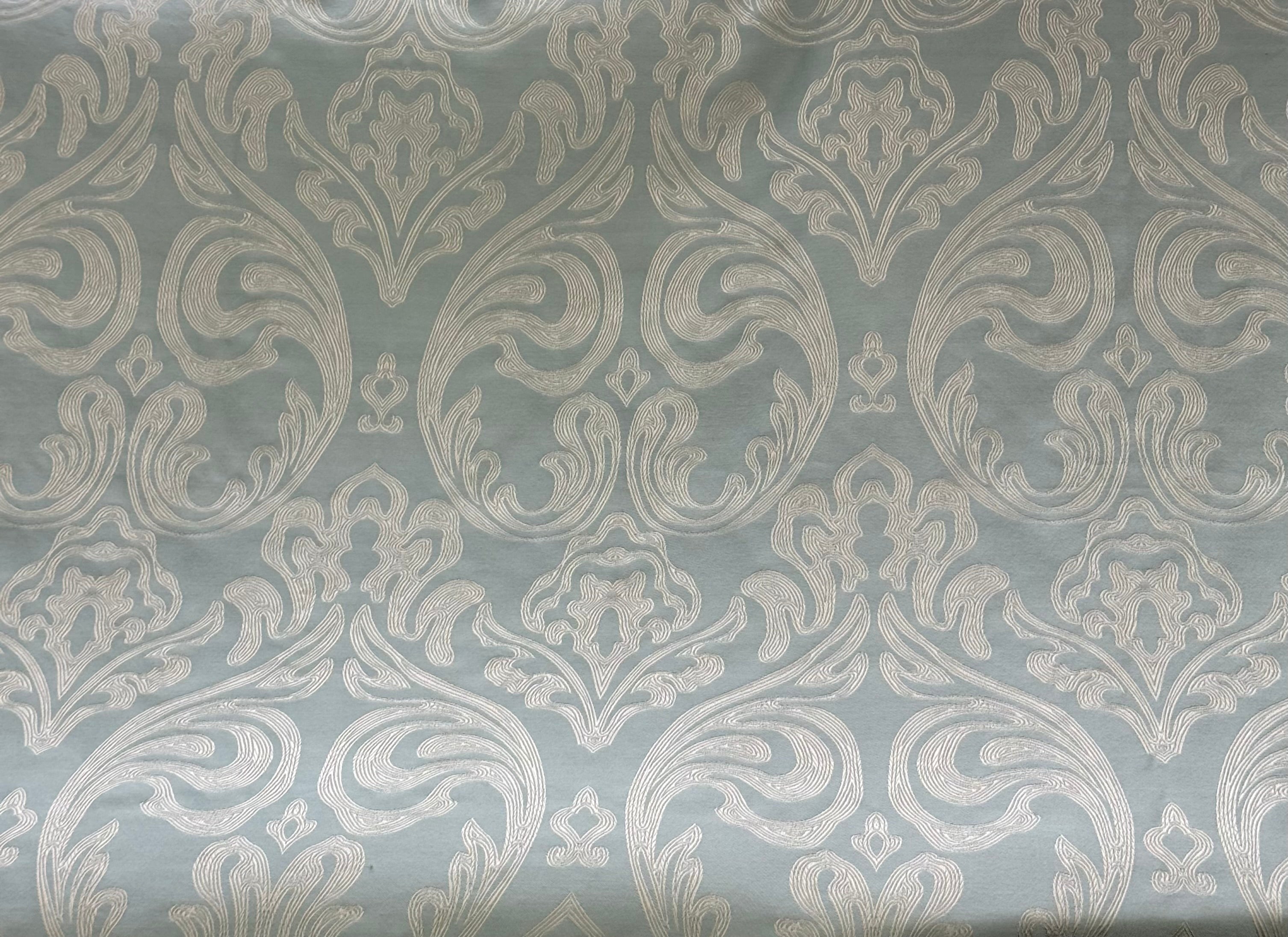 Palladian Blue Jacquard 96" Drapery Panels Set of 2