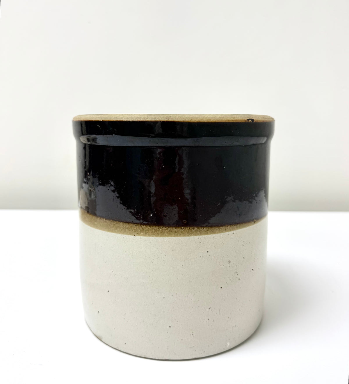 Vintage Two-tone Stoneware Crock