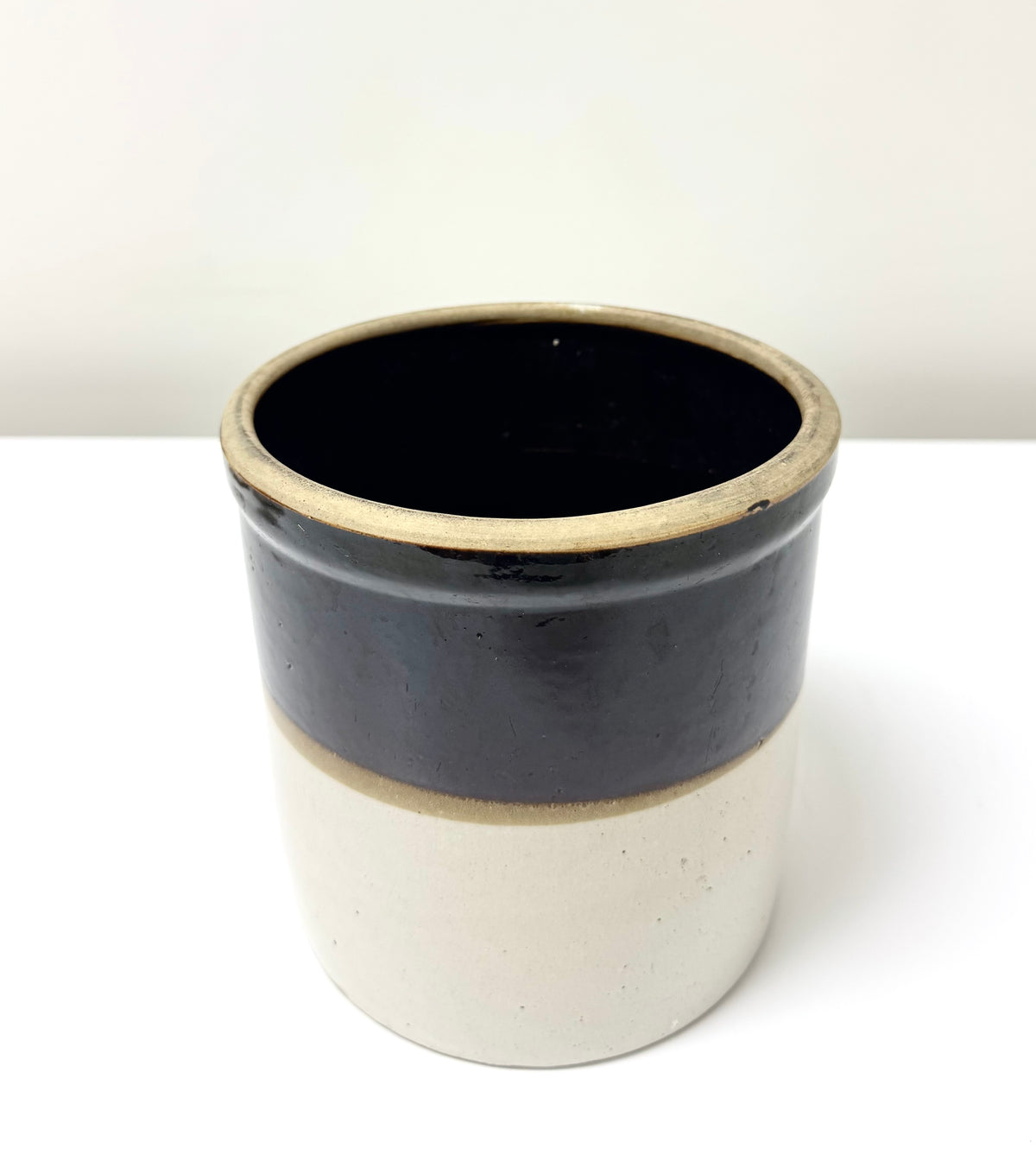 Vintage Two-tone Stoneware Crock