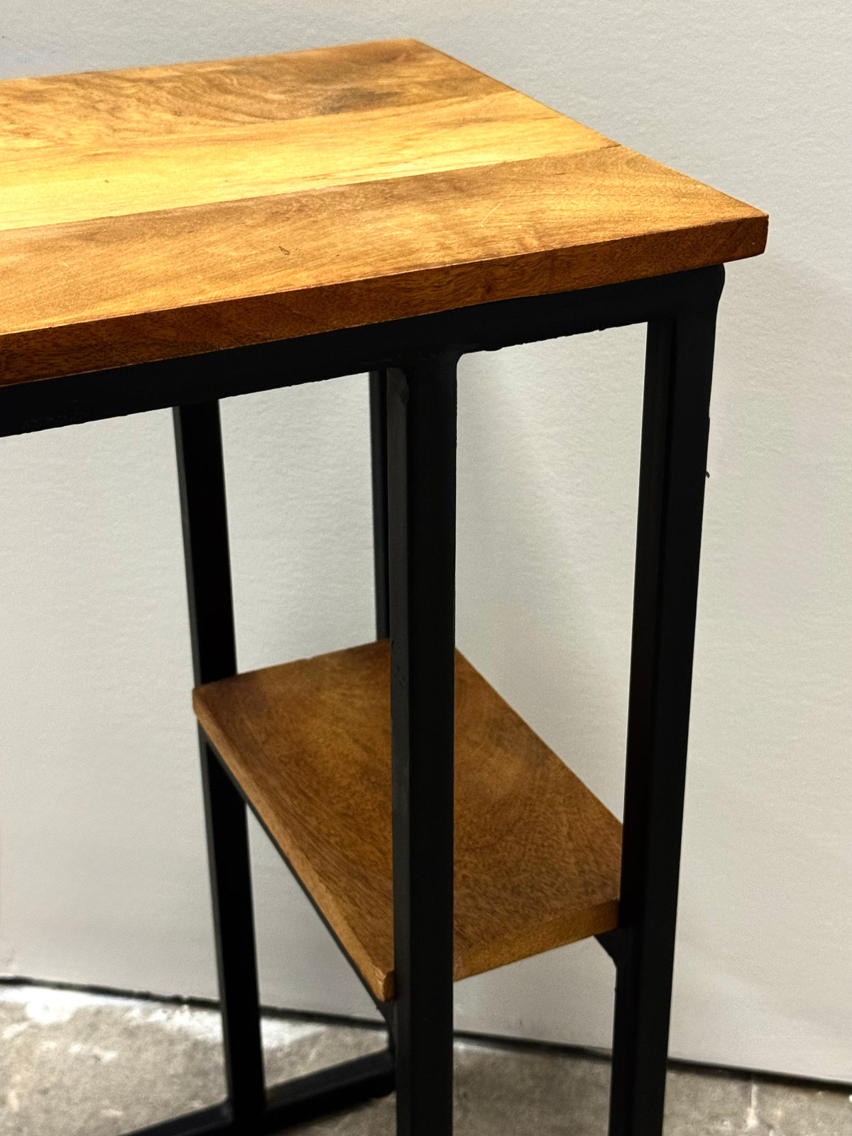 Industrial L-shaped Side Table