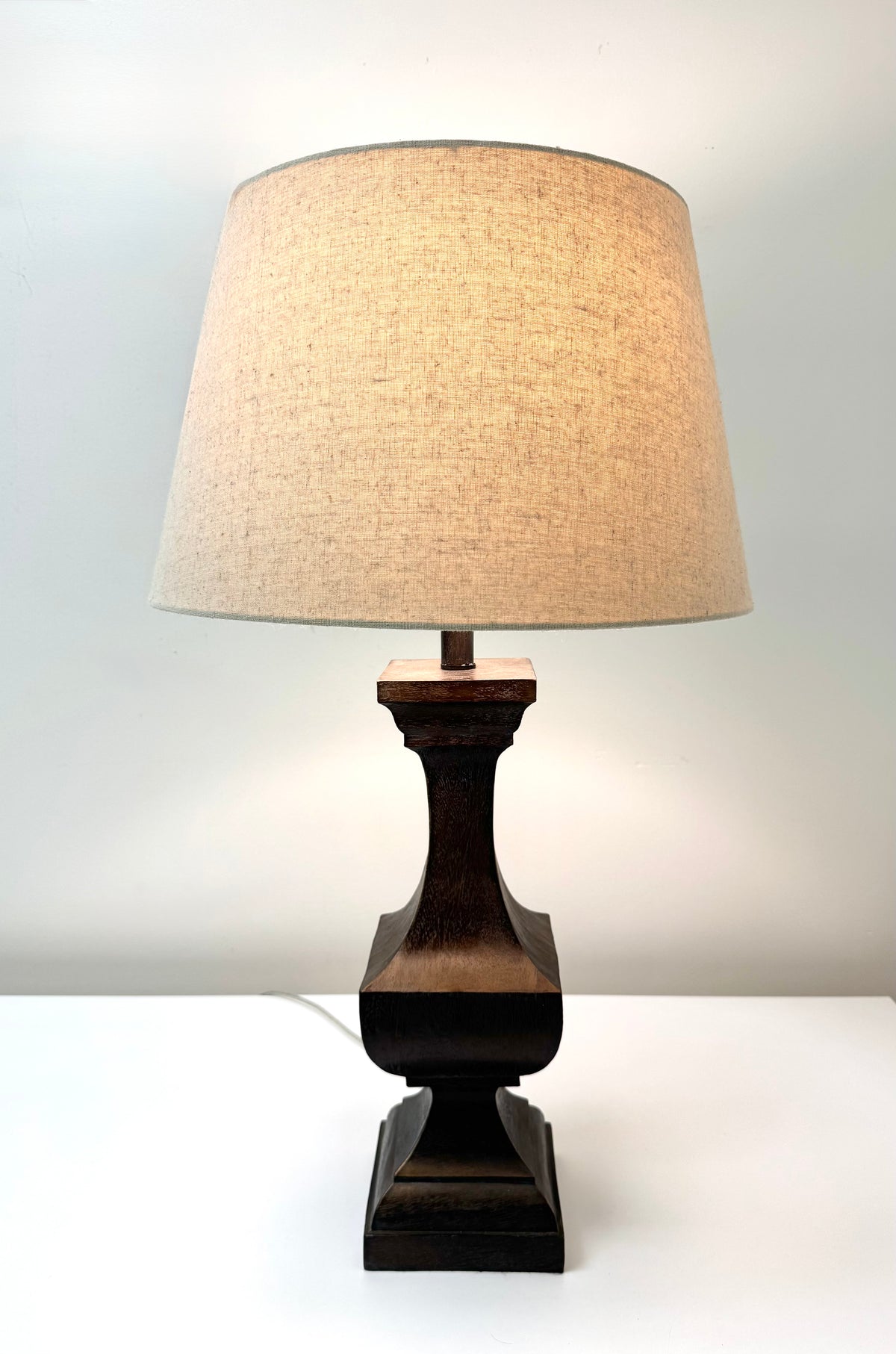 Rustic Wood Modern Urn Lamp