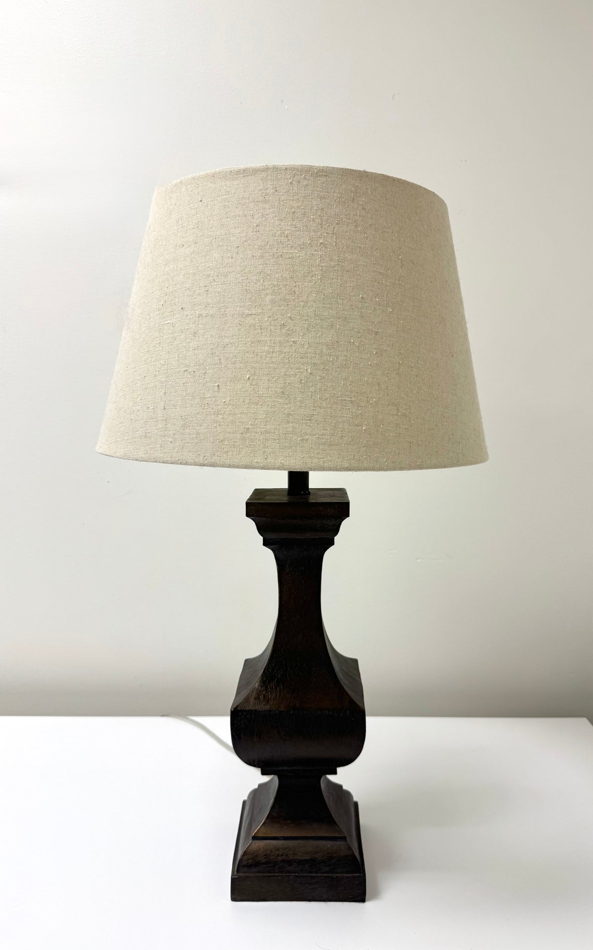 Rustic Wood Modern Urn Lamp