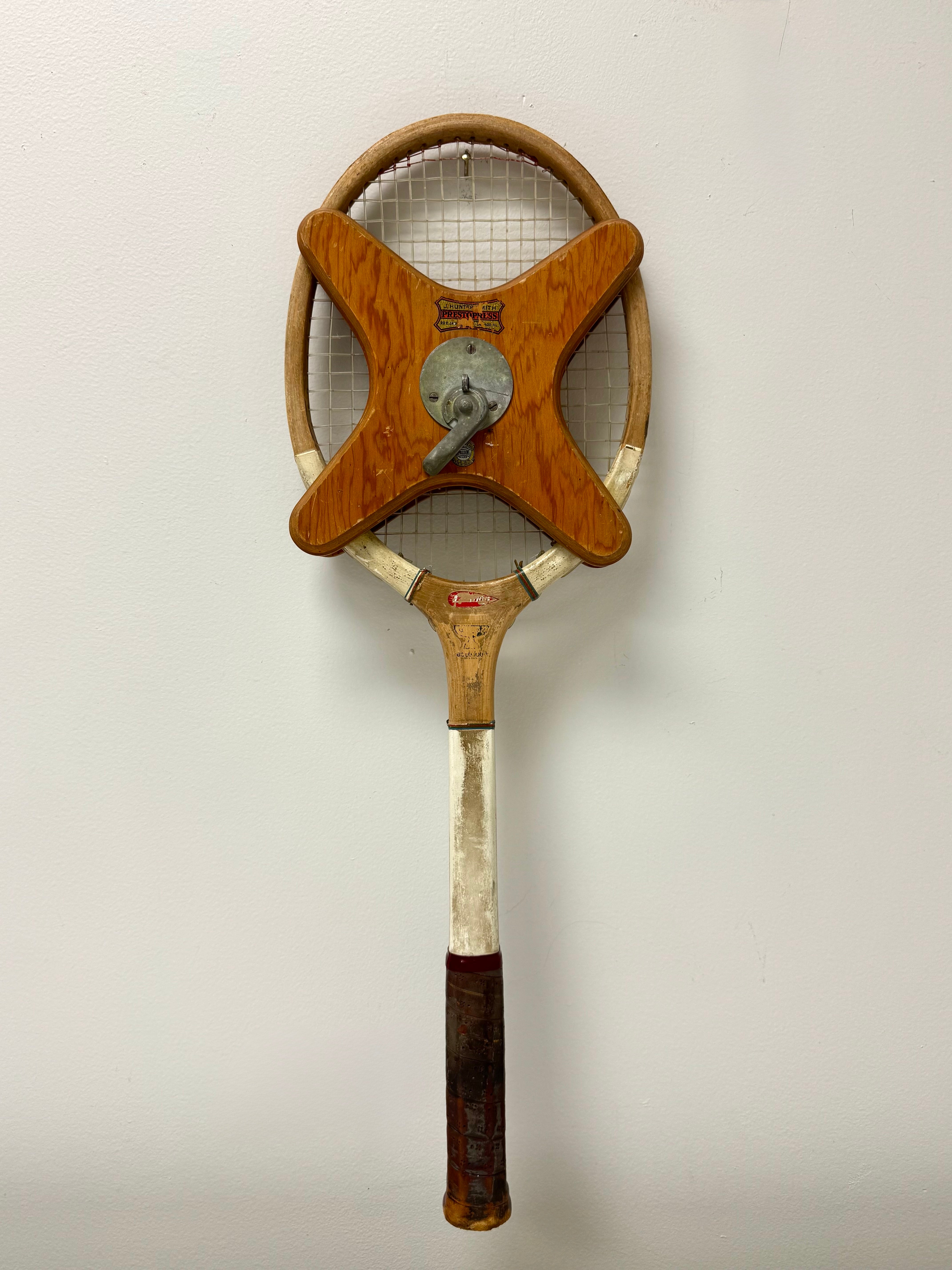Vintage Dunlop Tennis Racket with Press