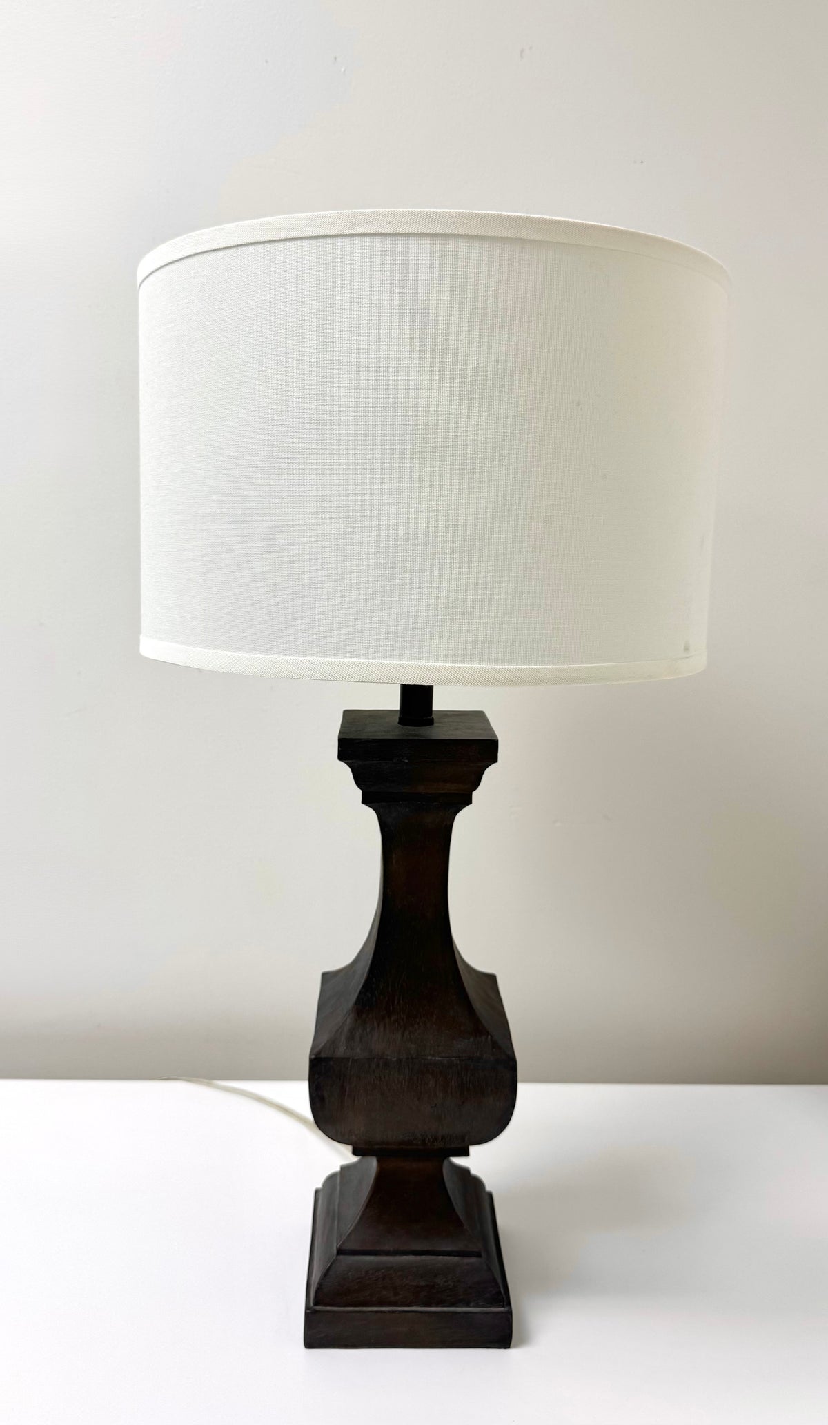 Rustic Wood Modern Urn Lamp