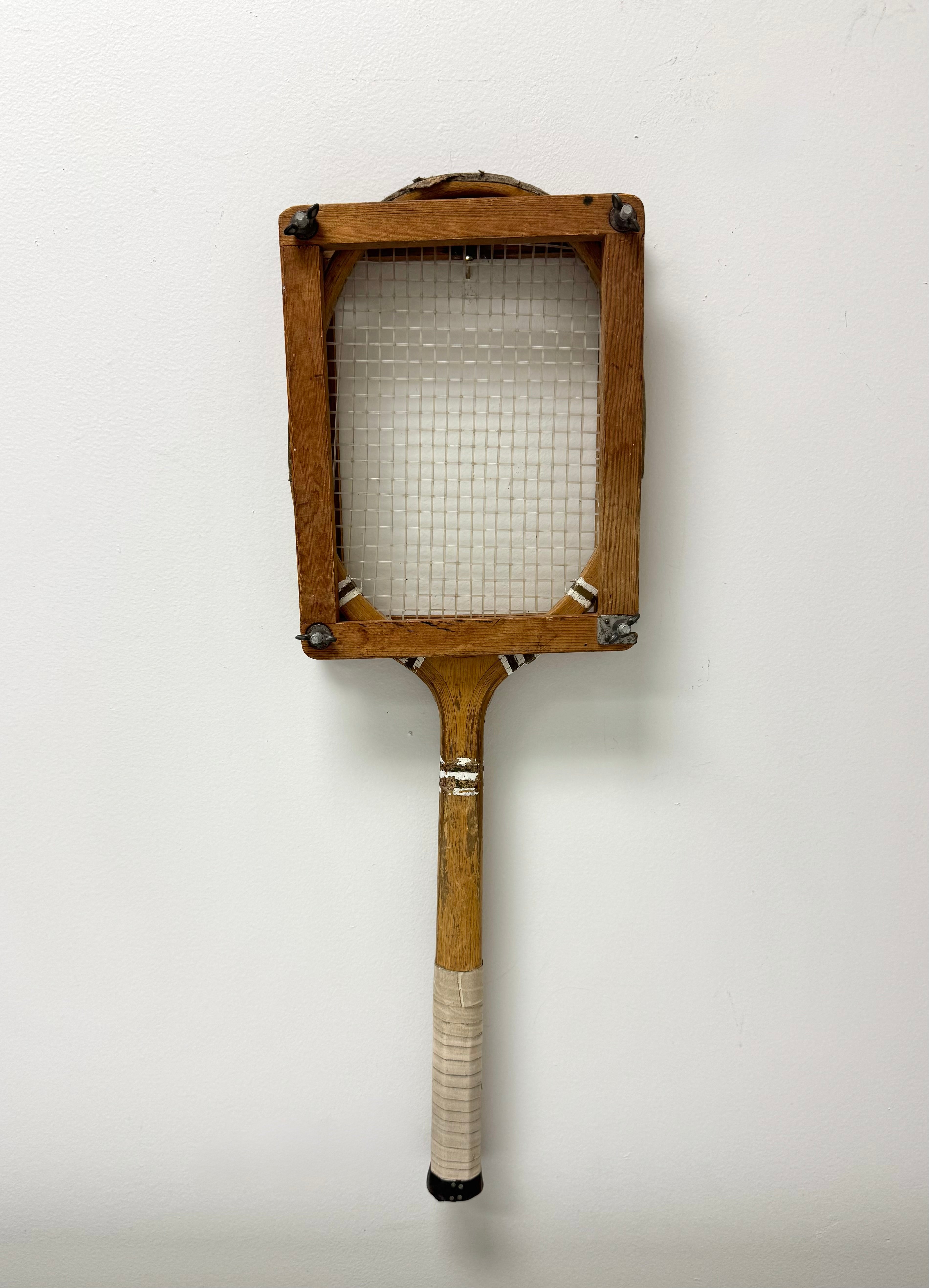 Vintage Spalding Tennis Racket with Press