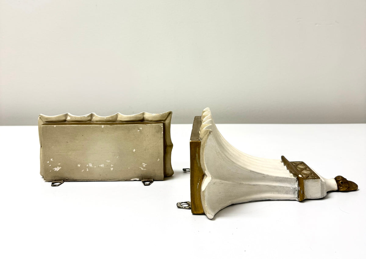 Neoclassical Fluted Wall Shelves Set of 2