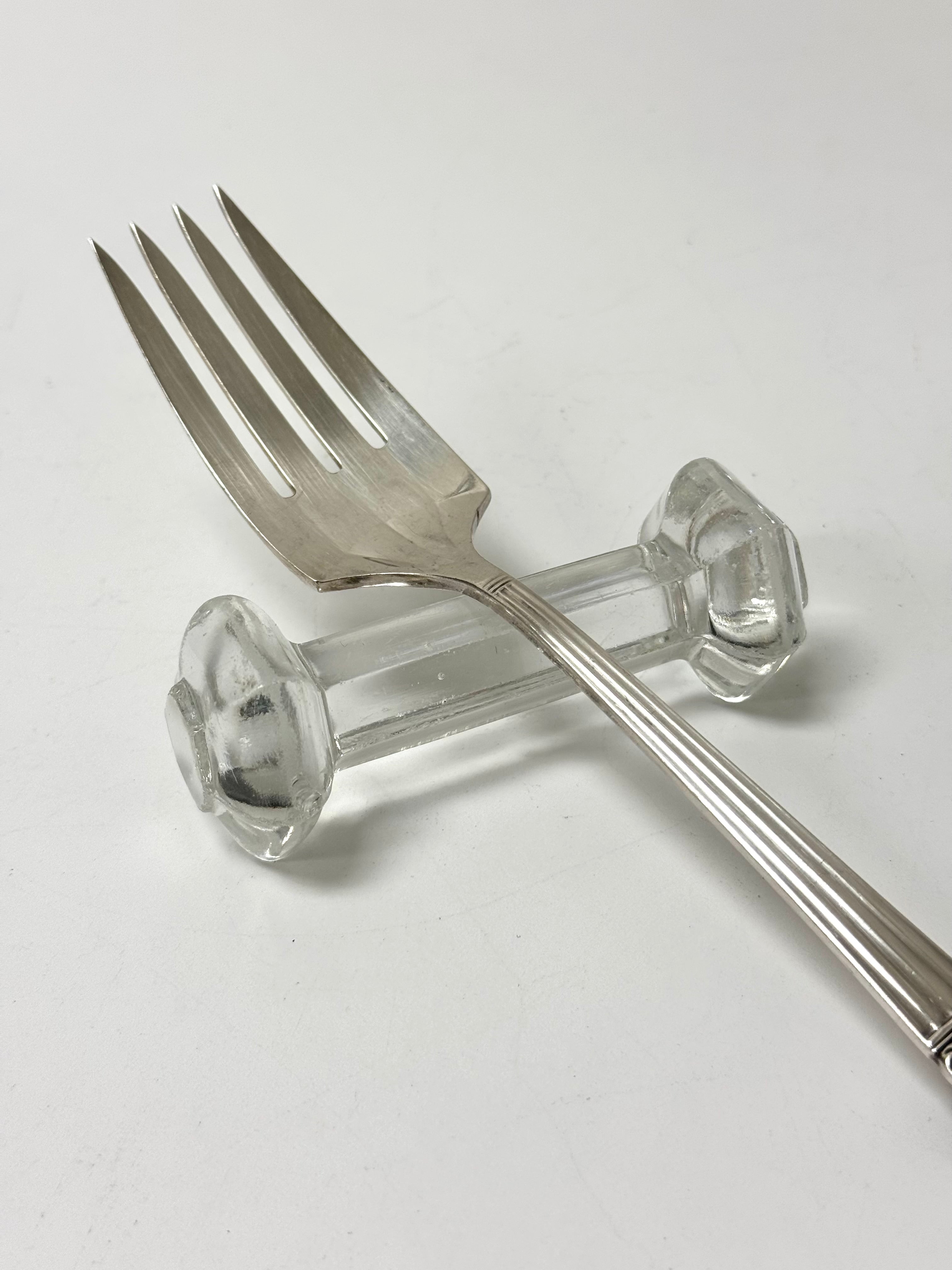 Vintage Faceted Glass Utensil Rest