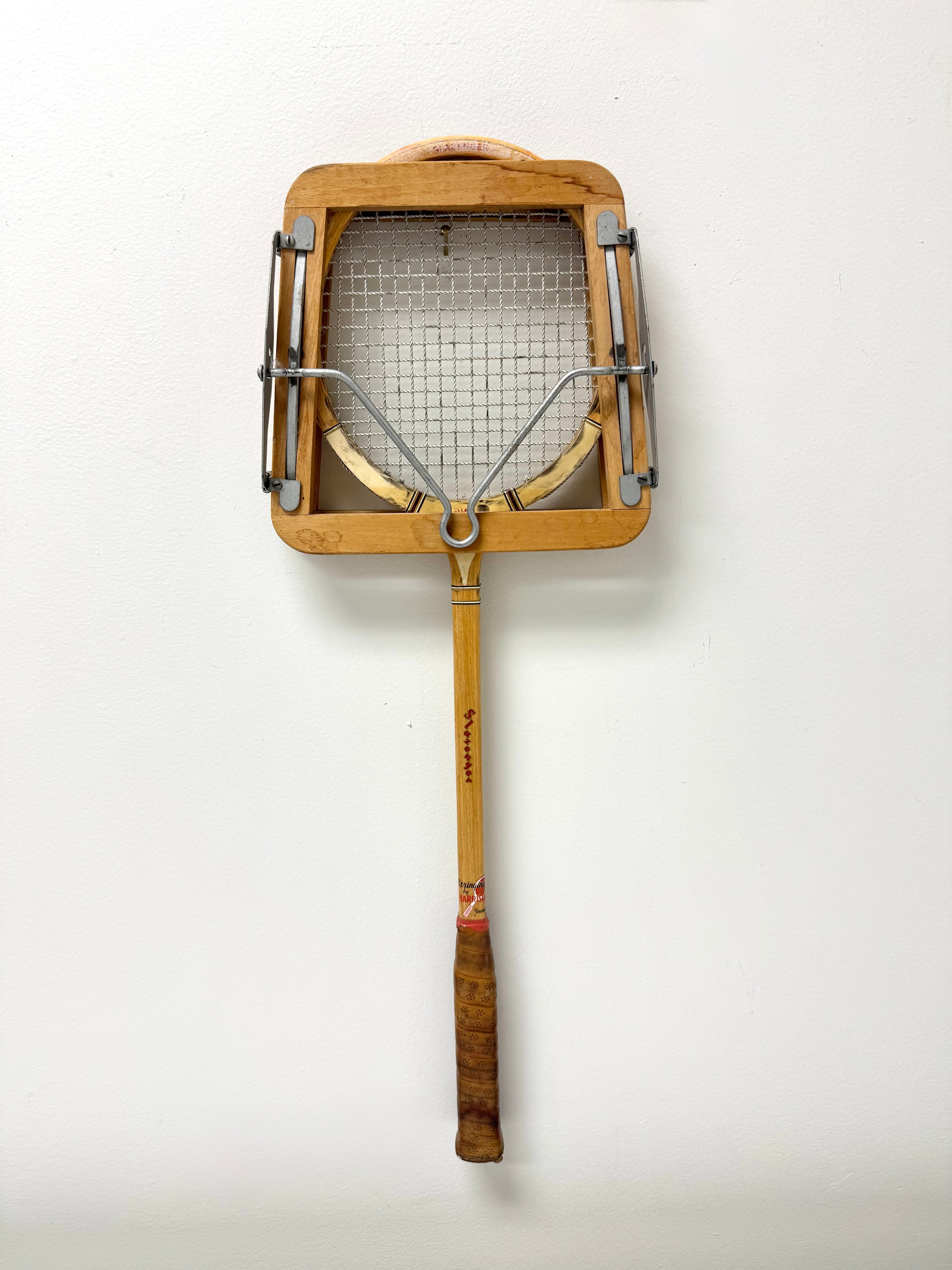 Vintage Slazenger Squash Racket with Press