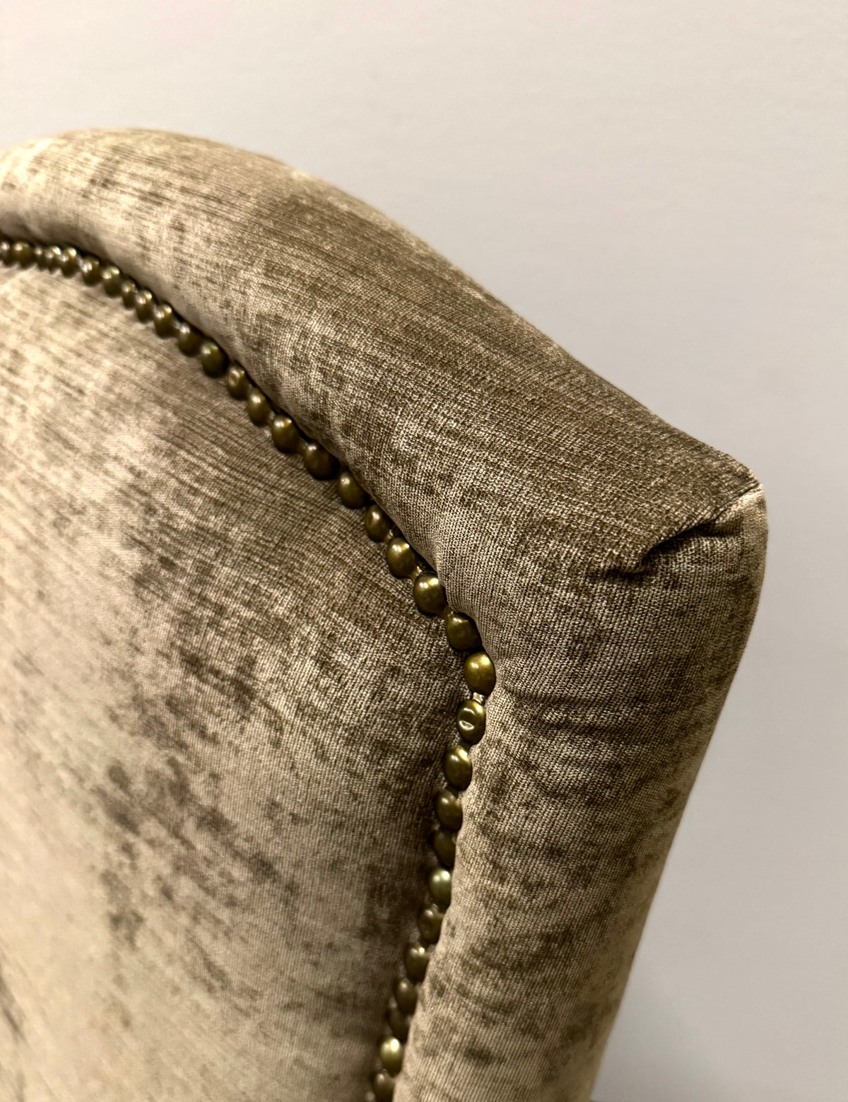 Taupe Textured Velvet Dining Chairs Set of 4
