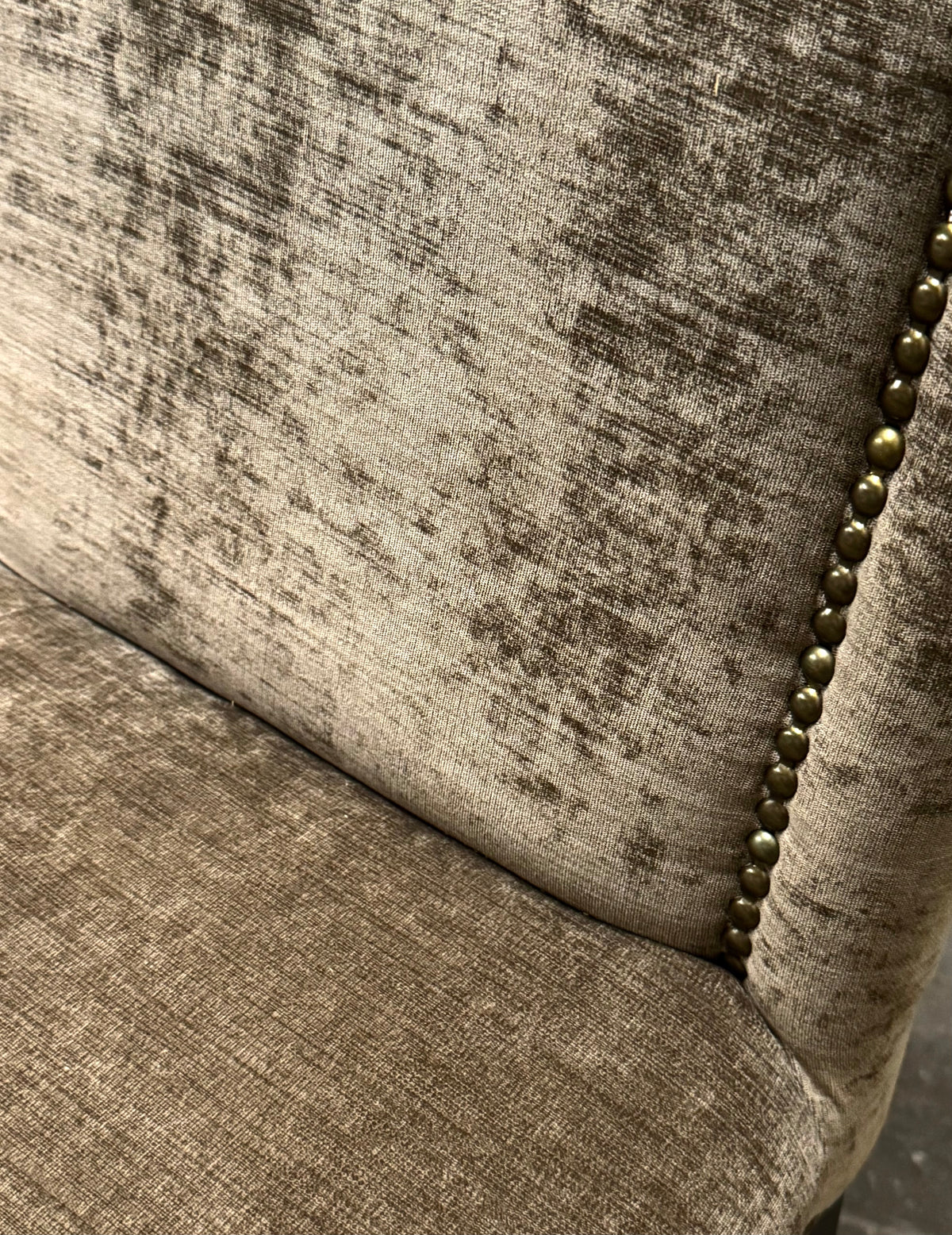 Taupe Textured Velvet Dining Chairs Set of 4
