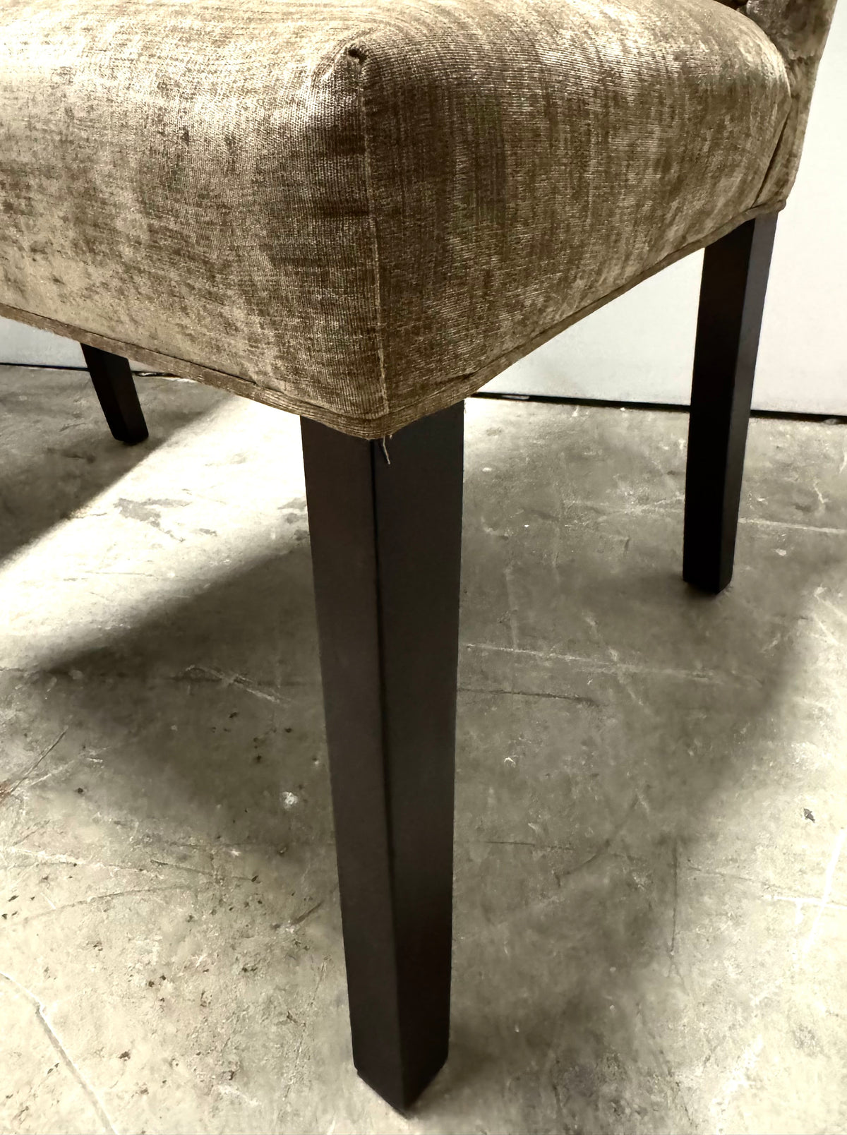 Taupe Textured Velvet Dining Chairs Set of 4