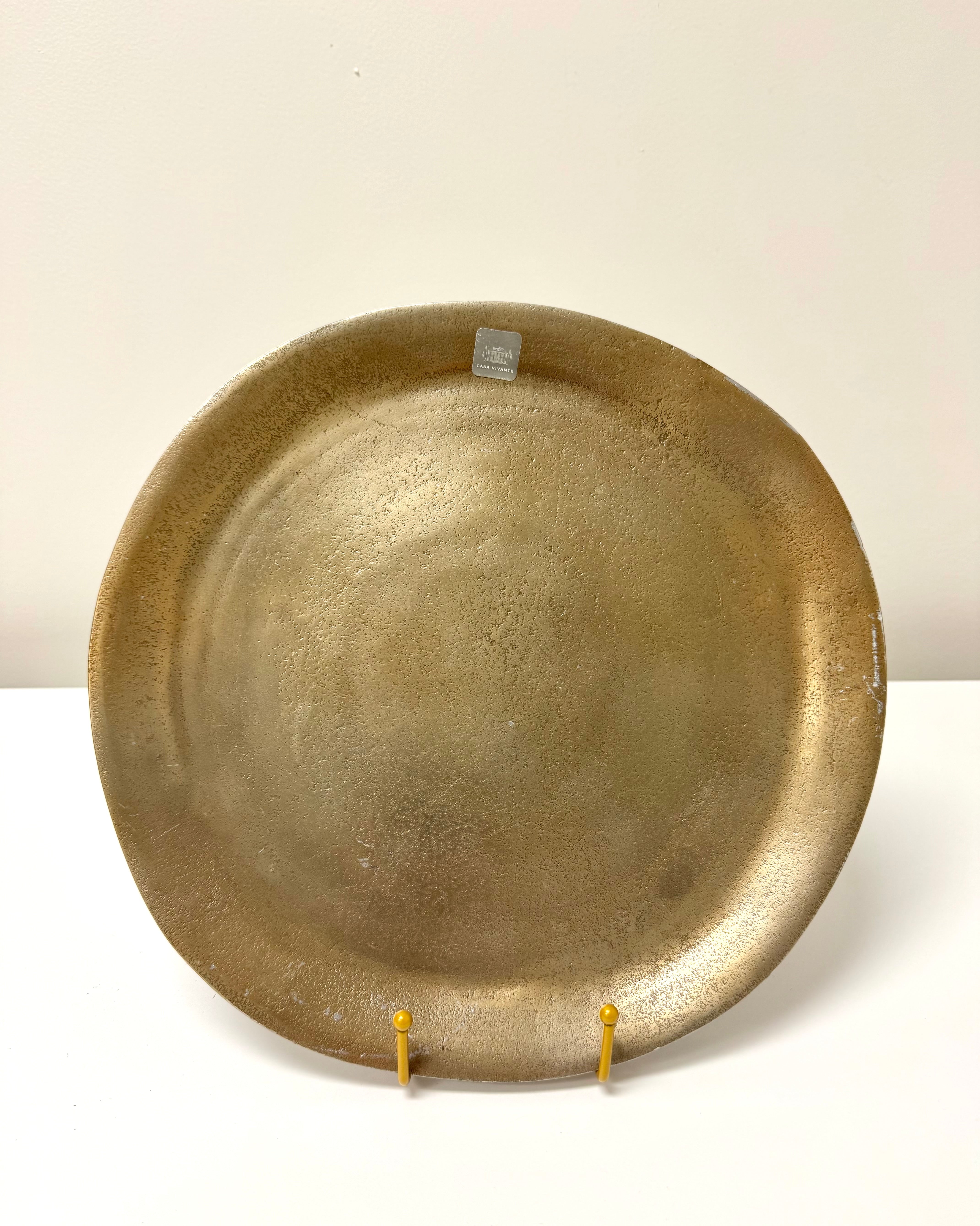 'Girona' Dark Gold Metal 12-3/4" Plate