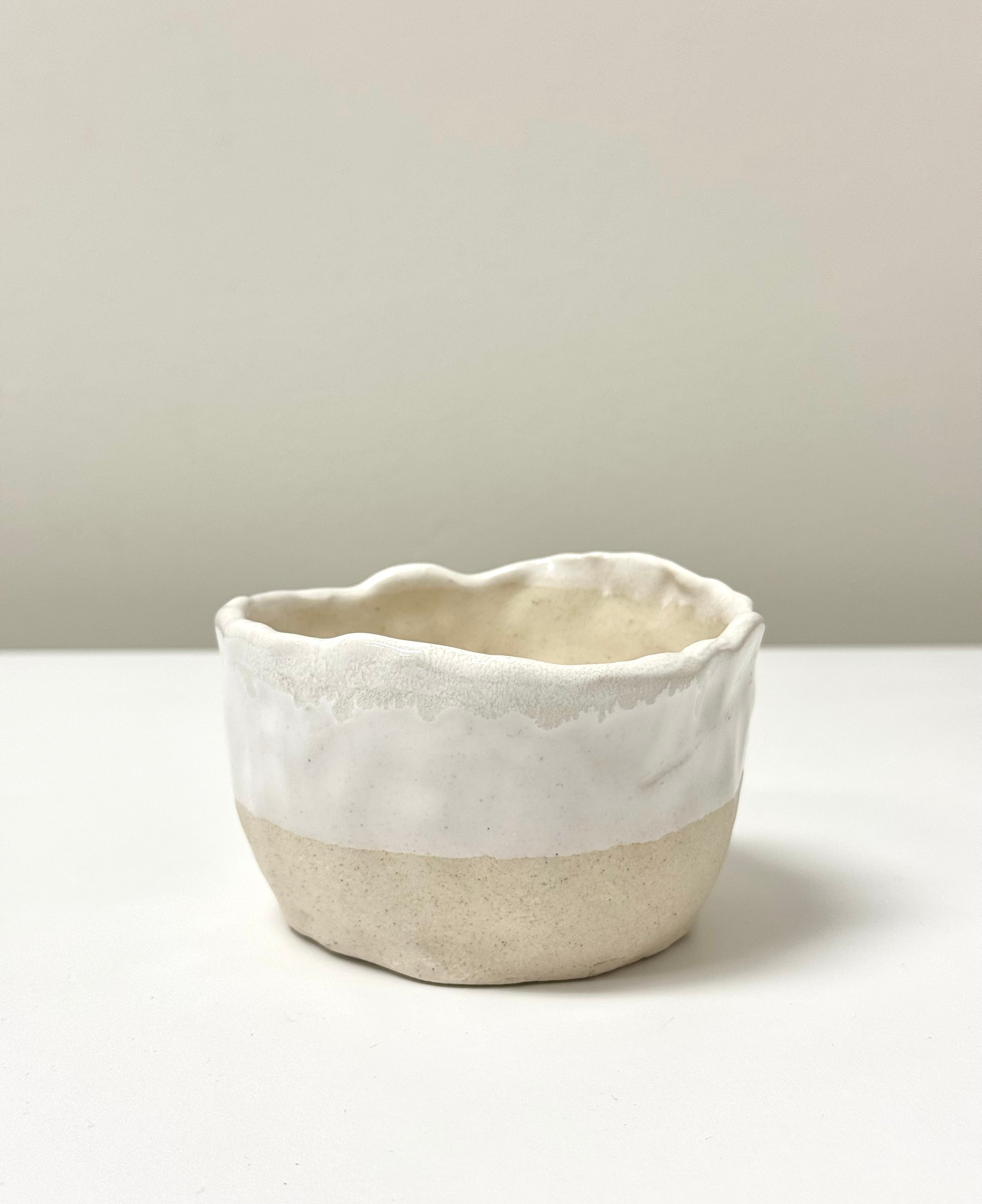 Hand-made White Organic Bowl