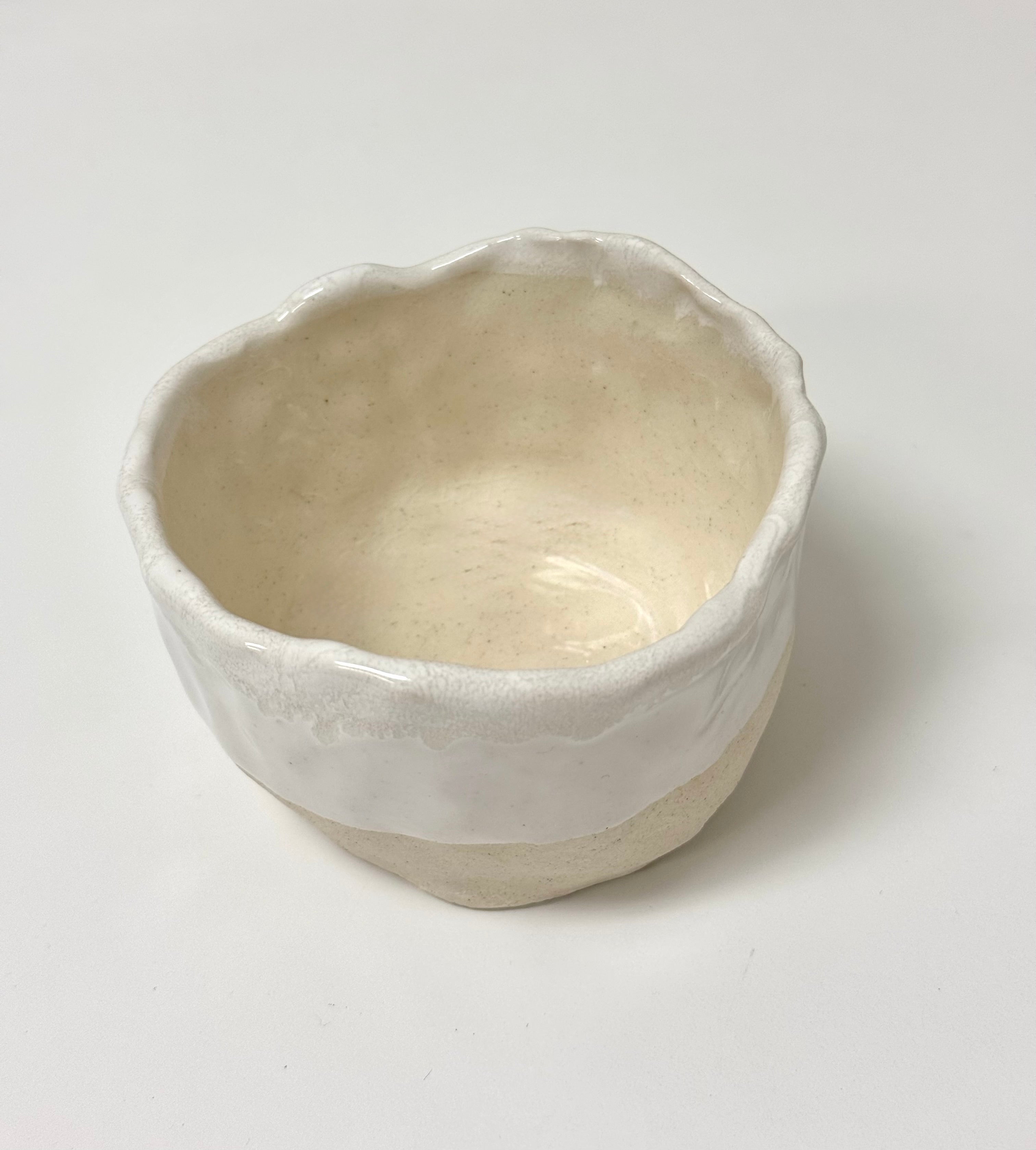 Hand-made White Organic Bowl