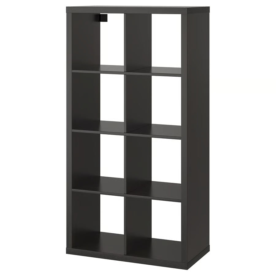 Black Brown Shelf Unit with 4 Baskets