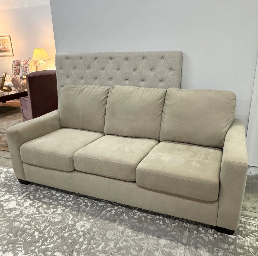 Light Tan Track Arm 81" Sofa