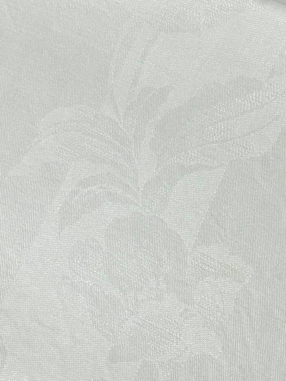 Vintage Damask White Linen 52" x 68" Tablecloth|5108