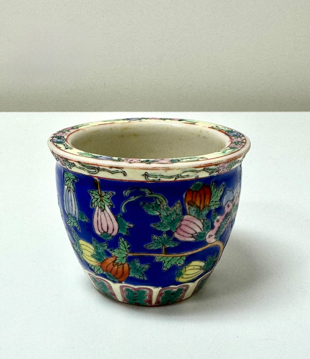 Blue Floral Jardiniere 3" Pot|5782