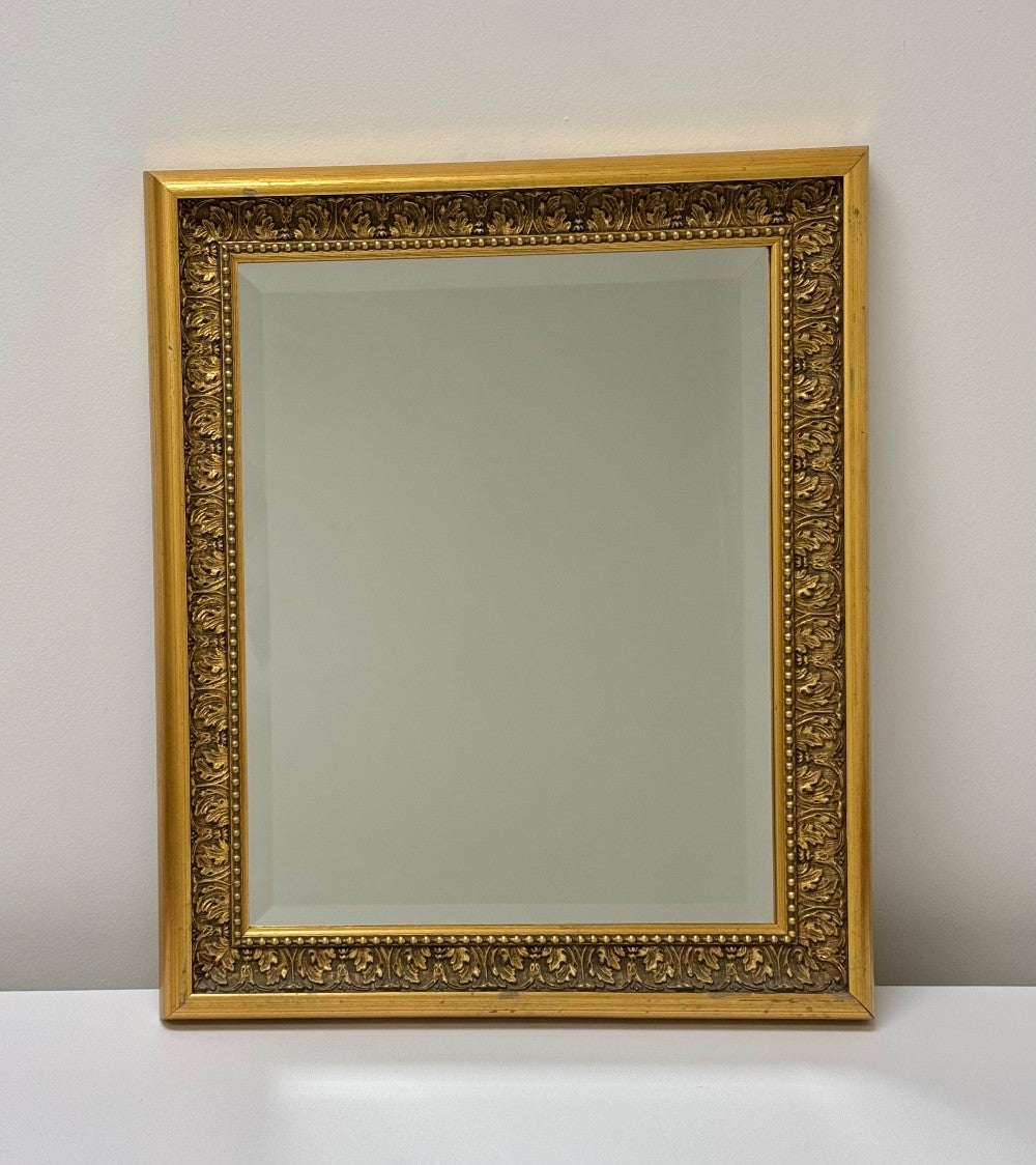 Ornate Gold Mirror with Beaded Border (21" x 25")|4387